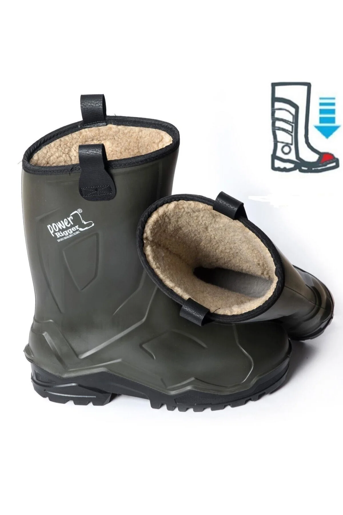 Pollyboot Power Rigger Çizme Çelik Burunlu Kürklü