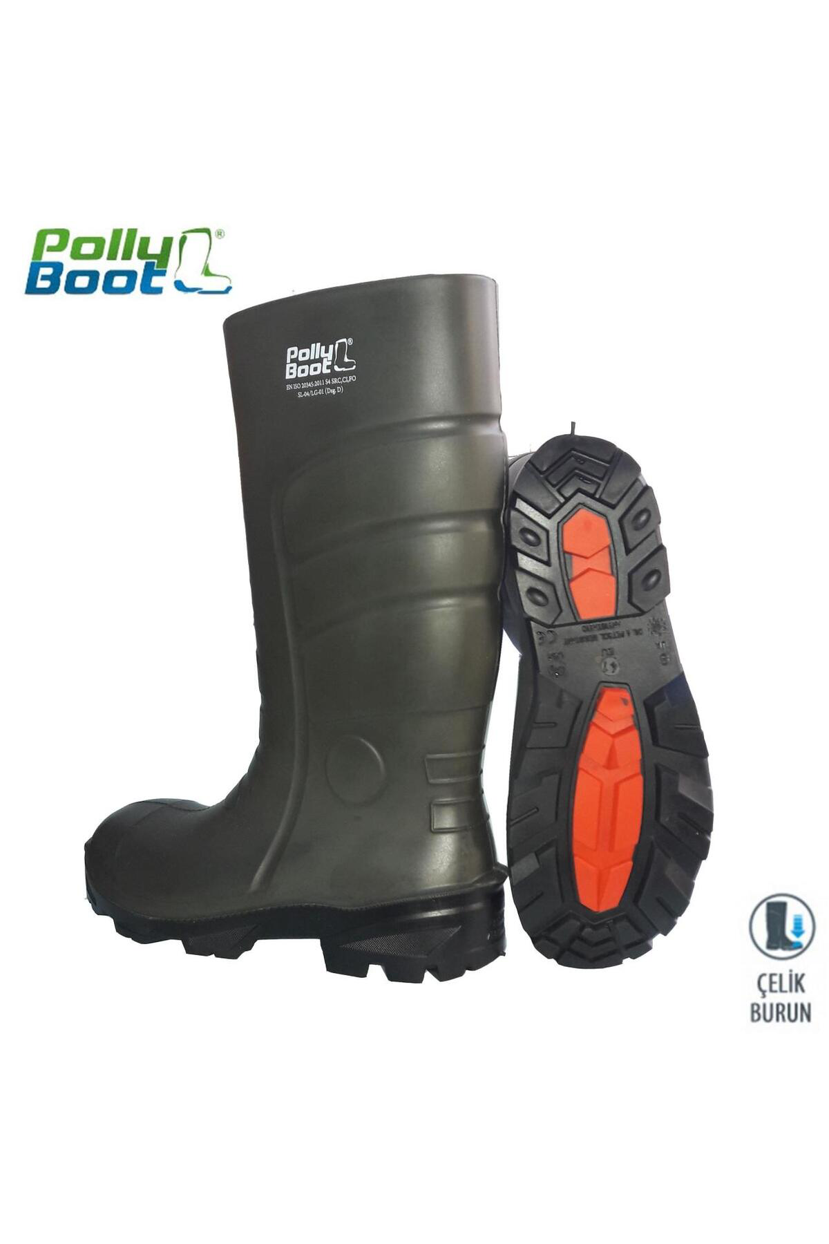 K&A Pollyboot Vega 45 Numara Çelik Blu Çizme Poliüratan