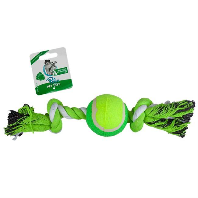 Polo İpli Oyuncak Toplu Yeşil Beyaz 28Cm