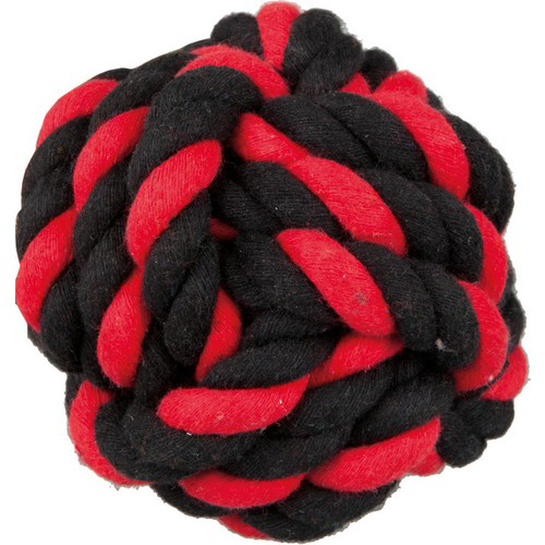 Polo  İpli Oyuncak Top Kırmızı Siyah 7,5Cm