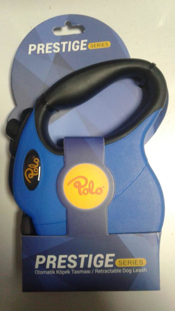Polo Prestige Flexi Mavi Otomatik Köpek Tasma M 5M/20Kg Polo Prestige Flexi Mavi Otomatik Köpek Tasma M 5M/20Kg