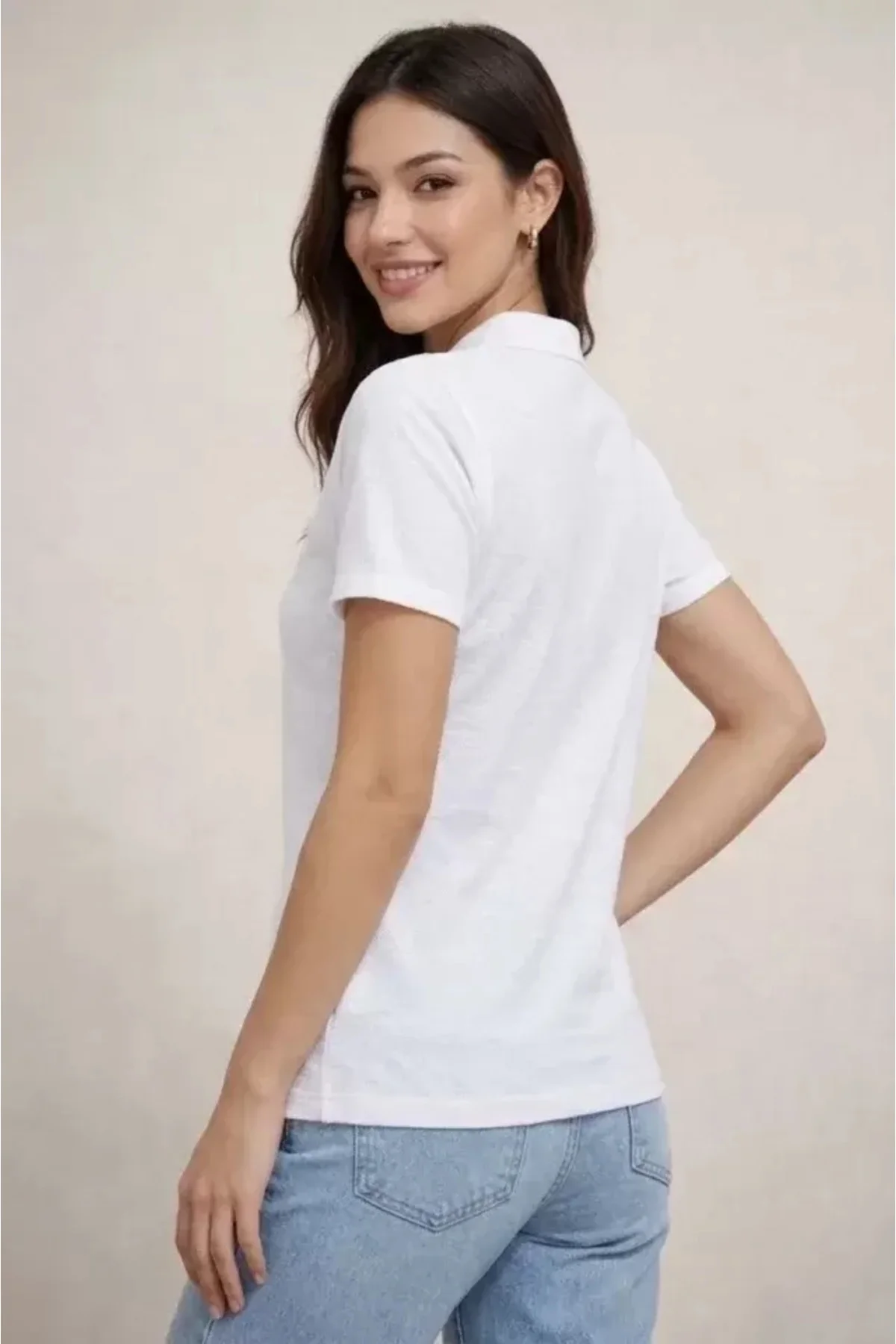 Polo Yaka Pike Kumaş Düğmeli Basic Tişört T-Shirt Günlük Rahat - 