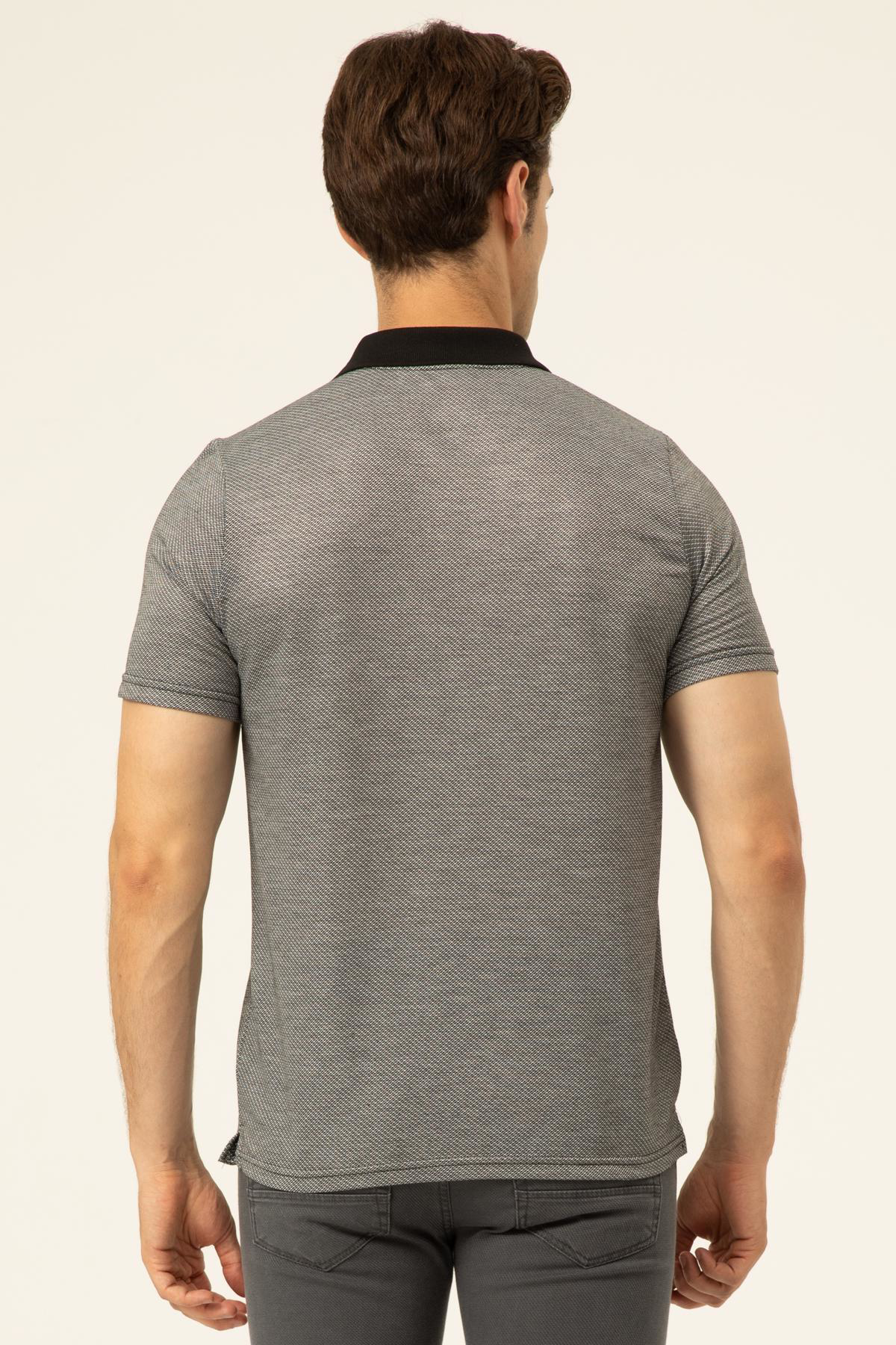 Süvari Polo Yaka Regular Kalıp Armürlü Tişört