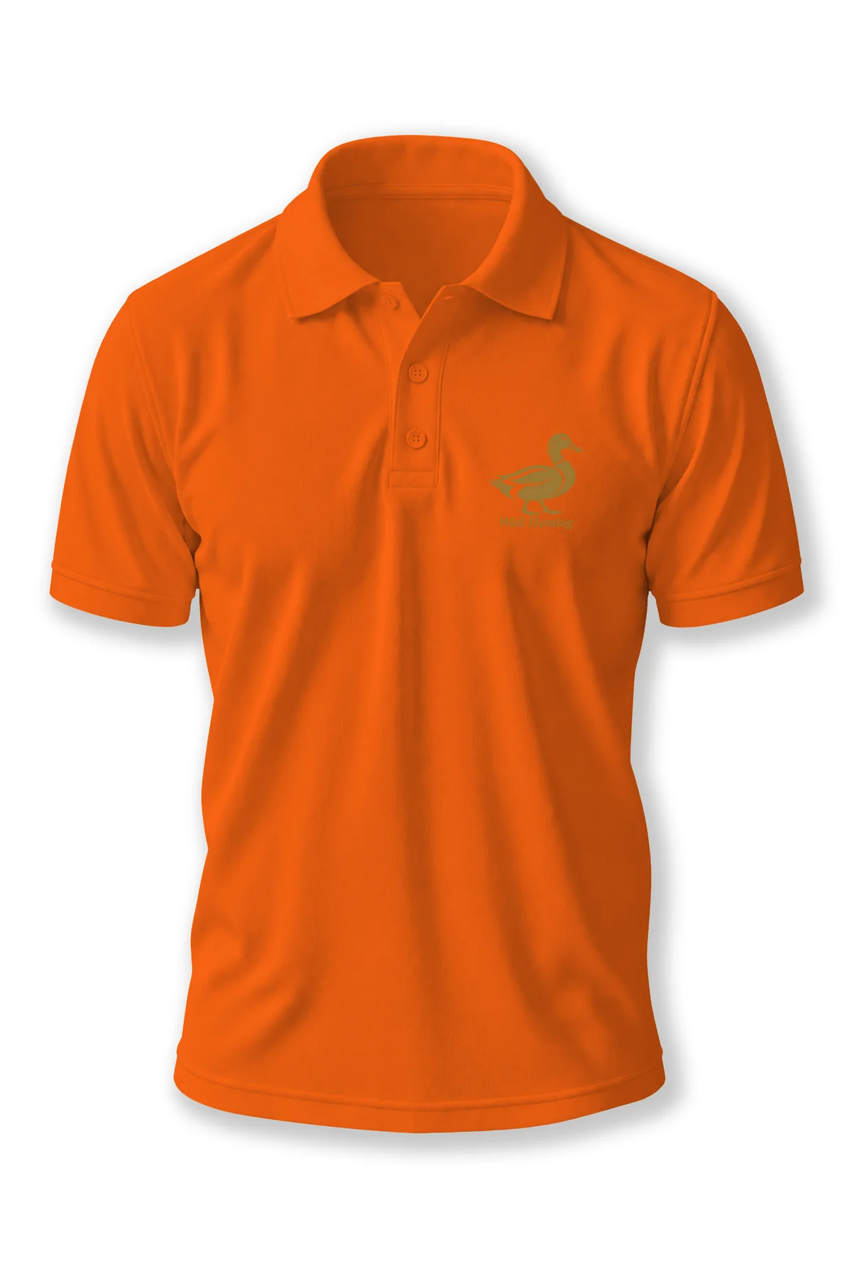 Polo Yaka Tişört Minimalist Doğa Ördek Baskılı Düğmeli Polo Yaka Tişört Minimalist Doğa Ördek Baskılı Düğmeli
