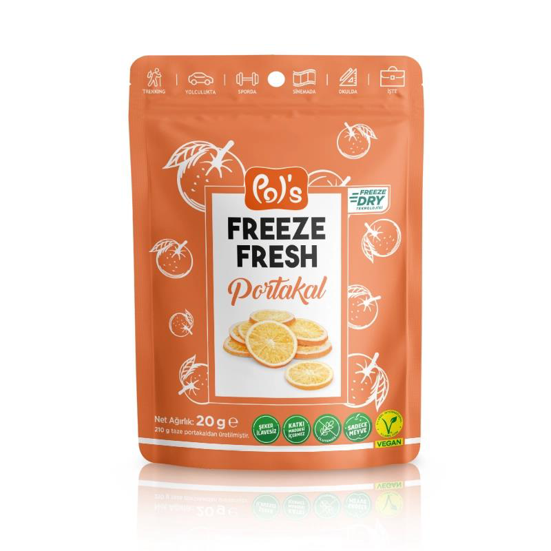 Pol’s Freeze Fresh Dondurularak Kurutulmuş Portakal 20g Pol’s Freeze Fresh Dondurularak Kurutulmuş Portakal 20g