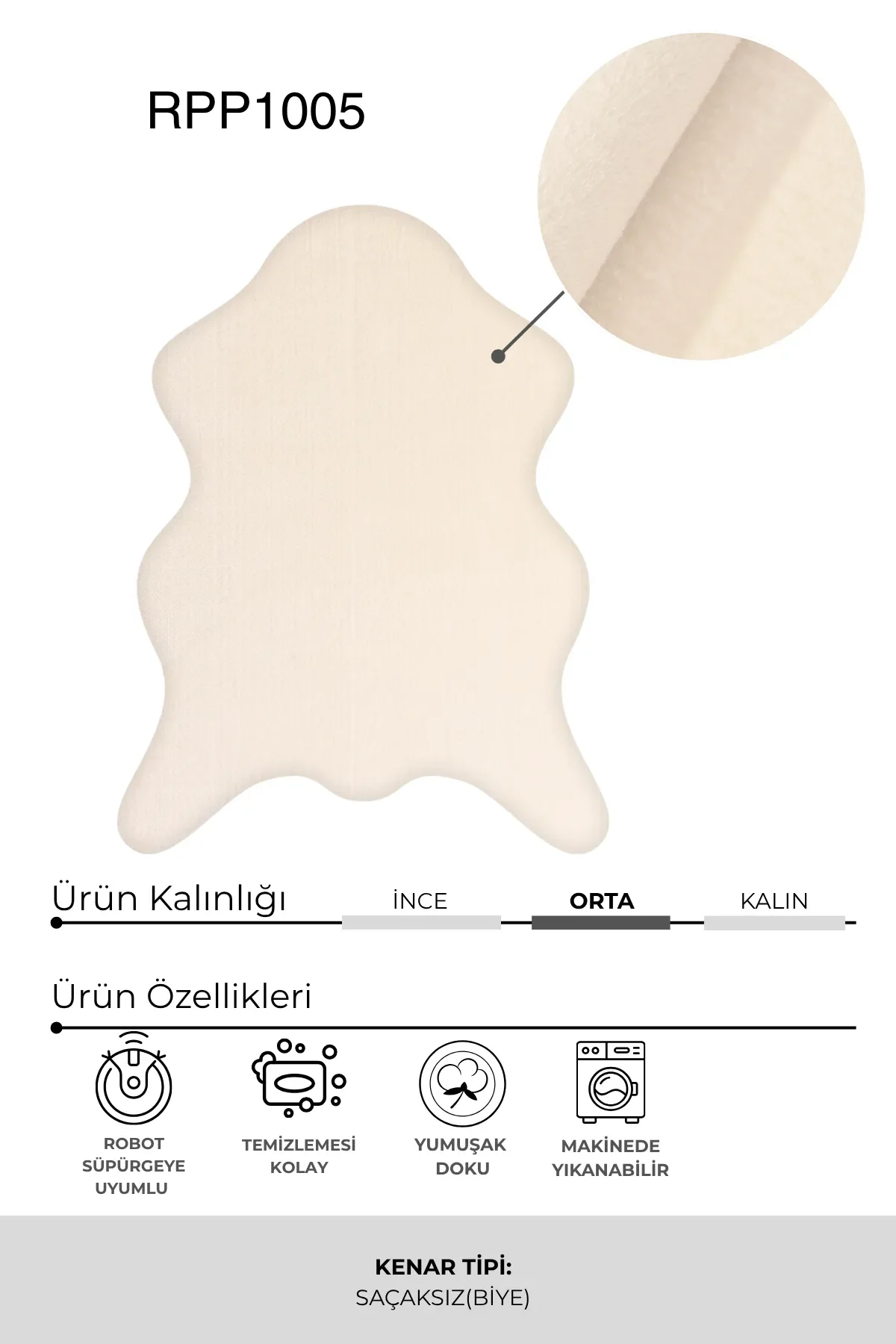 POLY Peluş Halı – 15mm Hav Yüksekliği, Kaymaz Taban, Makinede Yıkanabilir Fiyatı, Yorumları ve Özellikleri