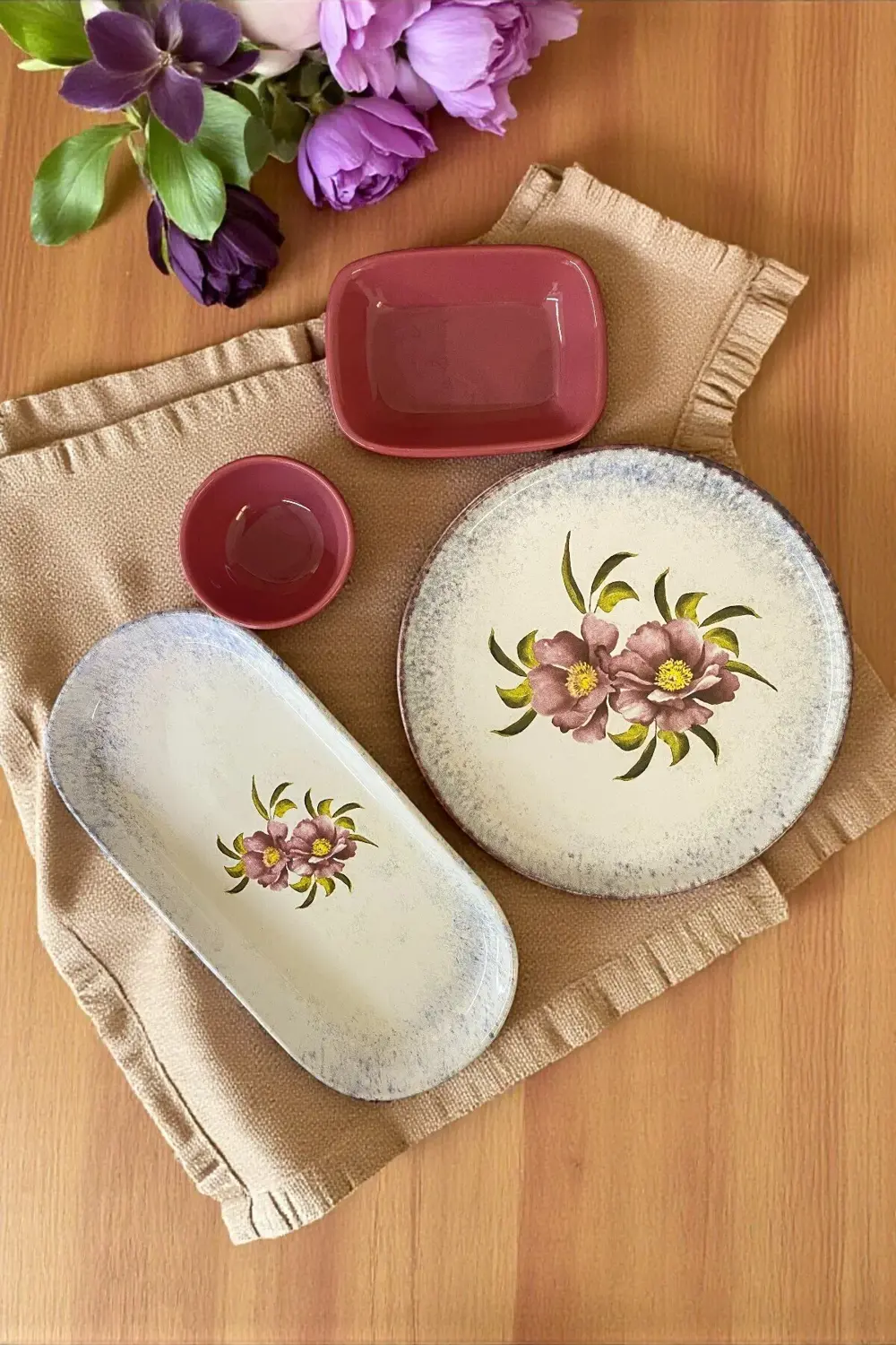 Polya 15 Parça 4 Kişilik Kahvaltı Takımı / Kahvaltılık Sunum Seti