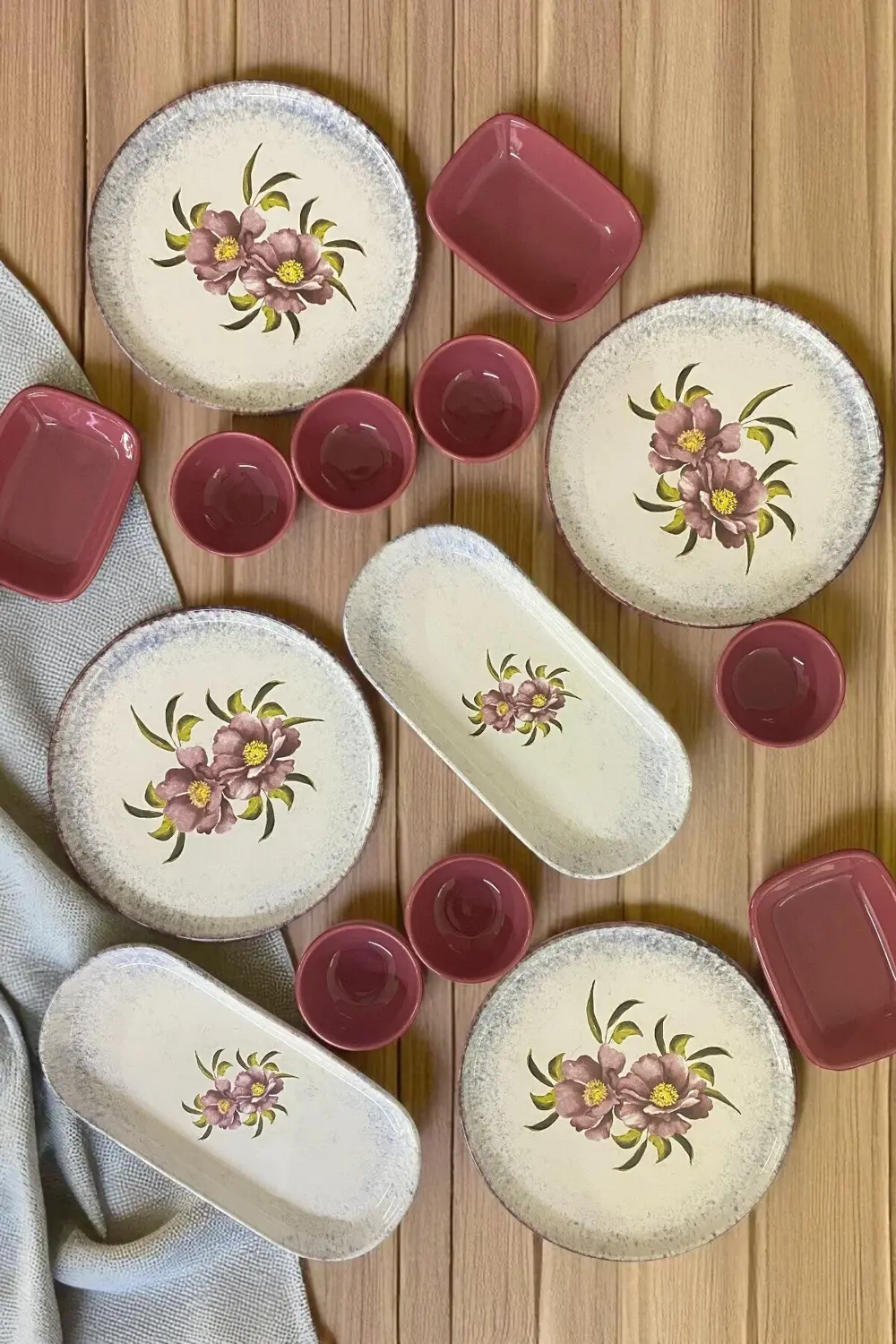 Polya 15 Parça 4 Kişilik Kahvaltı Takımı / Kahvaltılık Sunum Seti