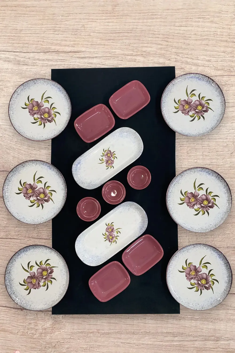 Keramika Polya 15 Parça 6 Kişilik Kahvaltı Takımı