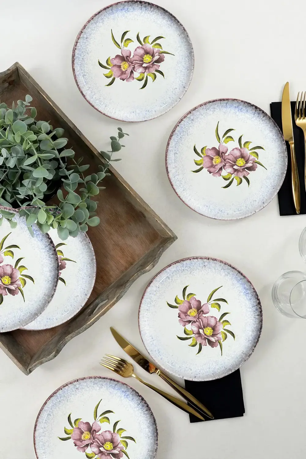 Keramika Polya 15 Parça 6 Kişilik Kahvaltı Takımı