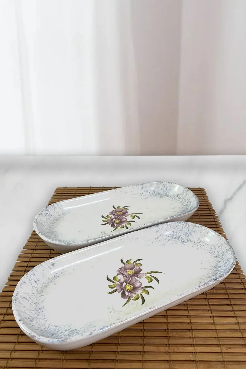 Keramika Polya Noyan Kayık Salata Tabağı 26Cm 2 Adet