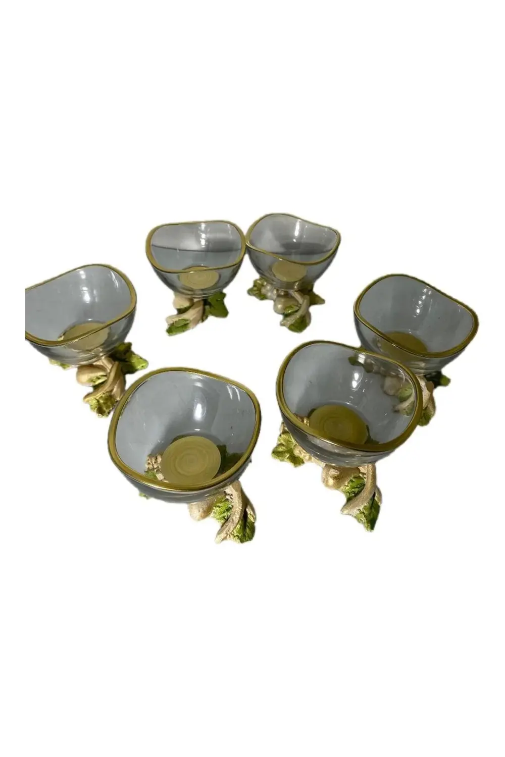 Polyester Ayaklı Cam Kase Lokumluk