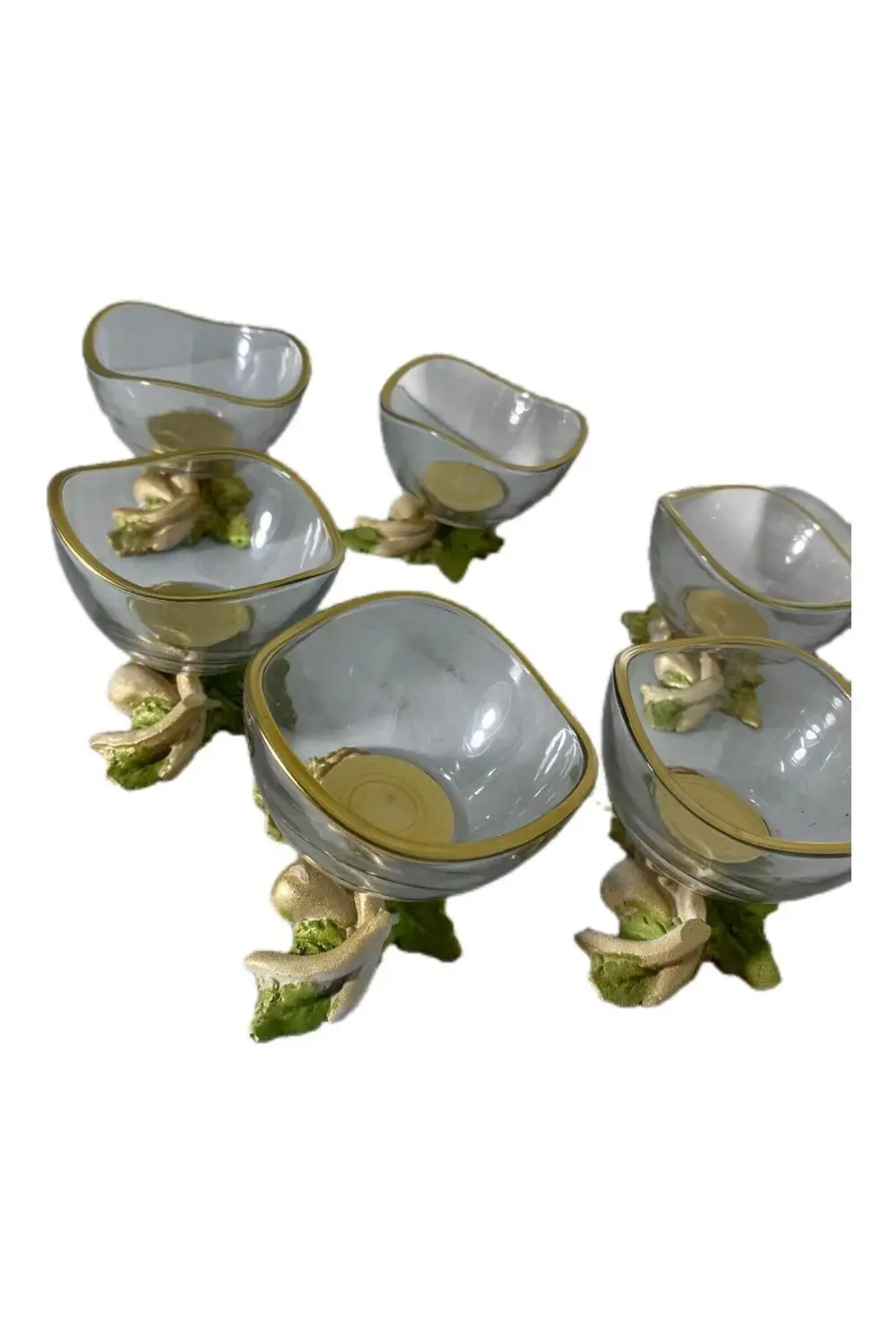 Polyester Ayaklı Cam Kase Lokumluk