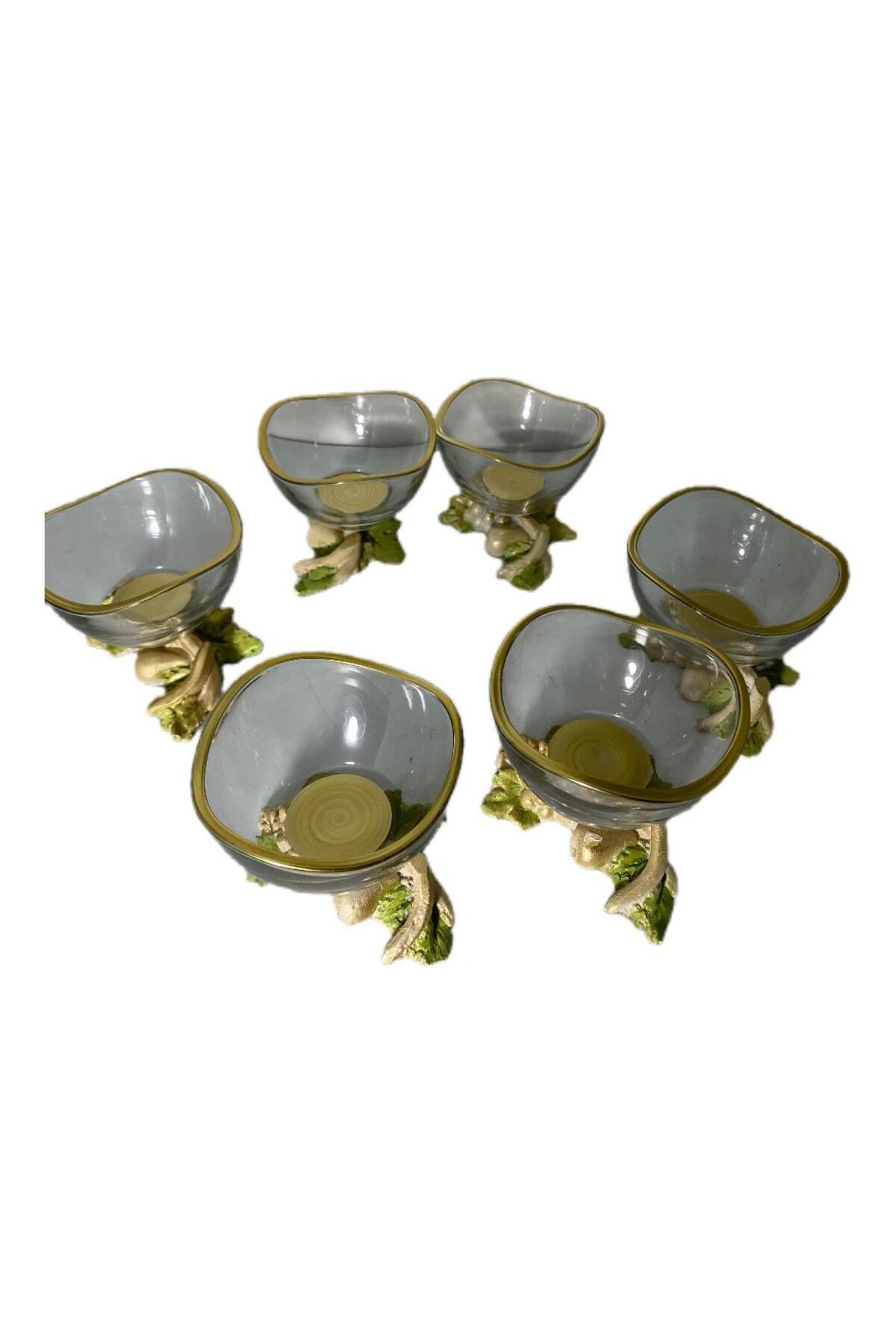 Elif Aksesuar Polyester Ayaklı Cam Kase Lokumluk