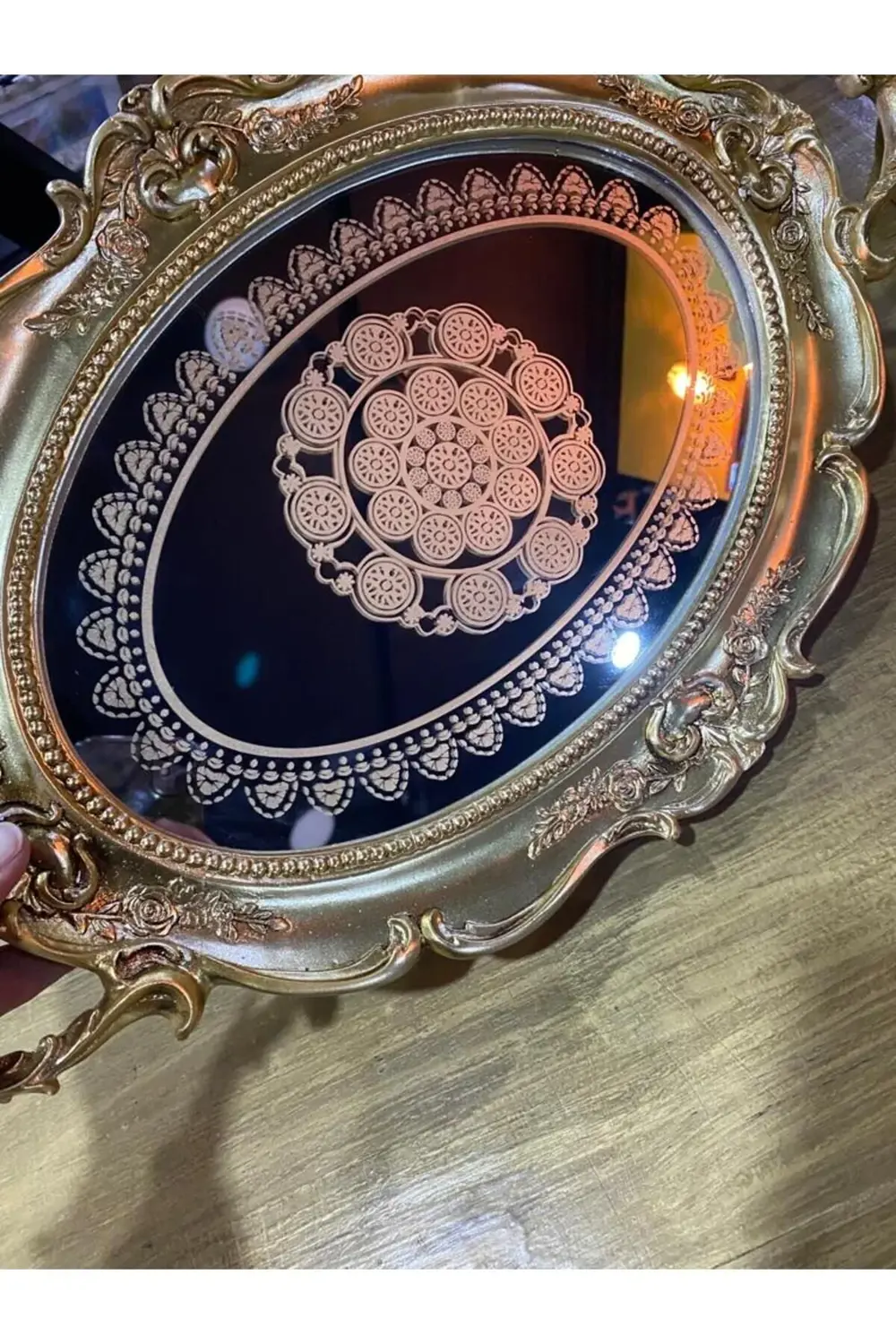 Polyester Aynalı Lüx Tepsi