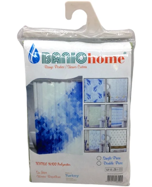 Polyester Çift Kanat Su İtici Banyo Perdesi 90x200cm Bx40 Fiyatı, Yorumları ve Özellikleri