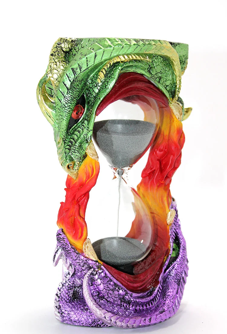 Polyester Dragon Tasarımlı Dekoratif Kum Saati