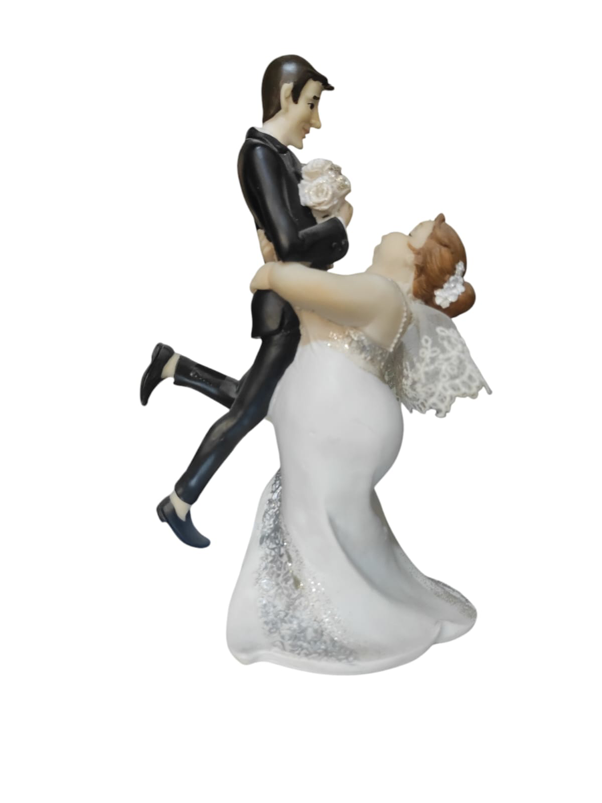 Polyester Gelin Damat Biblo Obje Damat Kucakta 21cm Polyester Gelin Damat Biblo Obje Damat Kucakta 21cm
