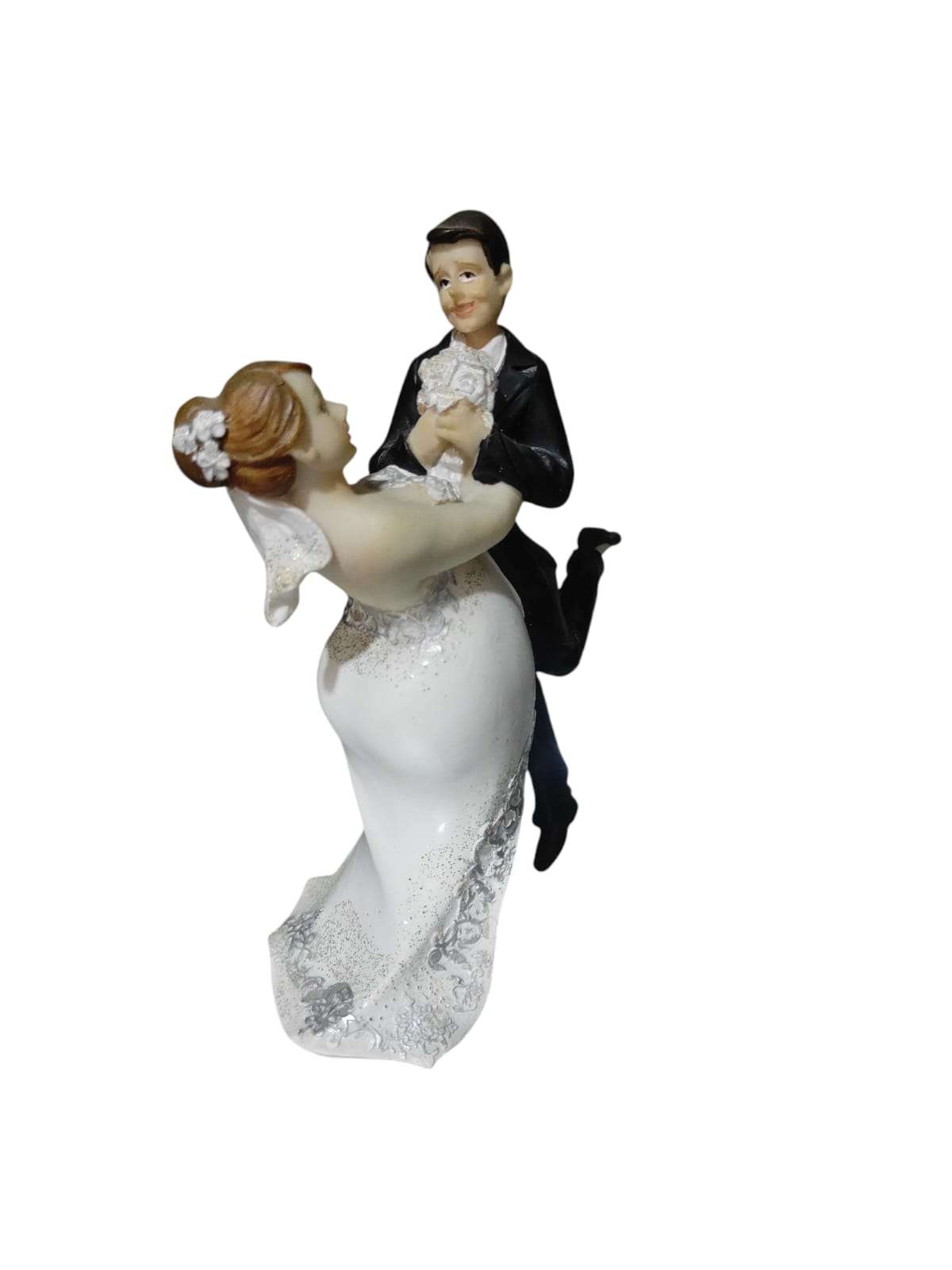 Polyester Gelin Damat Biblo Obje Damat Kucakta 16cm Polyester Gelin Damat Biblo Obje Damat Kucakta 16cm