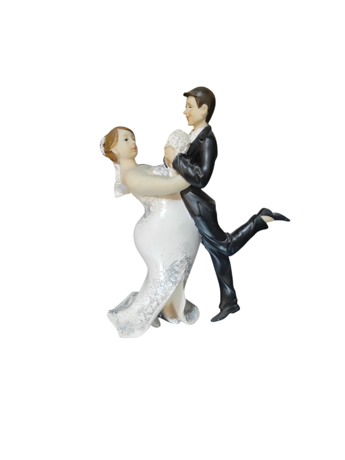 Polyester Gelin Damat Biblo Obje Damat Kucakta 16cm Polyester Gelin Damat Biblo Obje Damat Kucakta 16cm