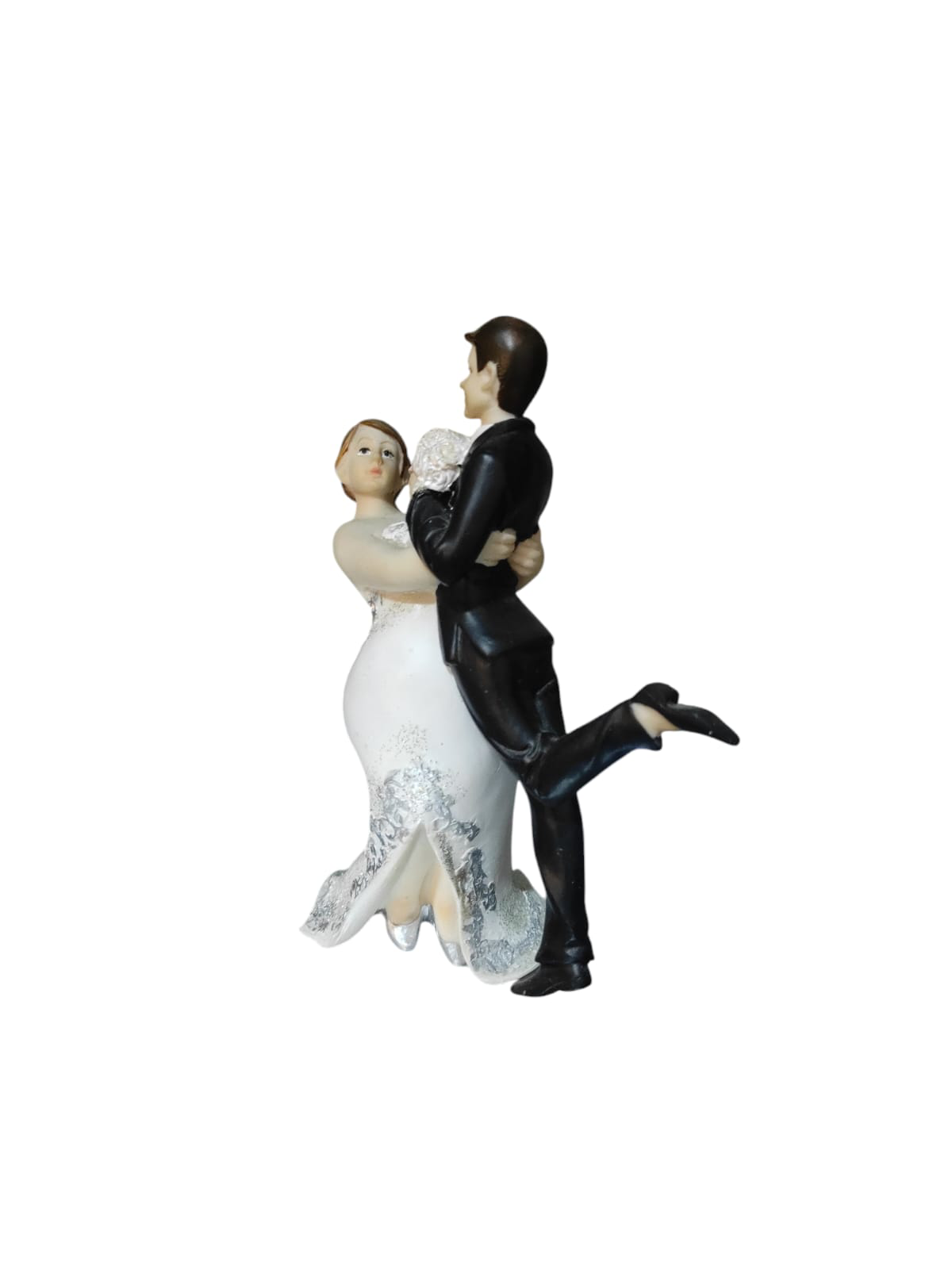Polyester Gelin Damat Biblo Obje Damat Kucakta 16cm Polyester Gelin Damat Biblo Obje Damat Kucakta 16cm