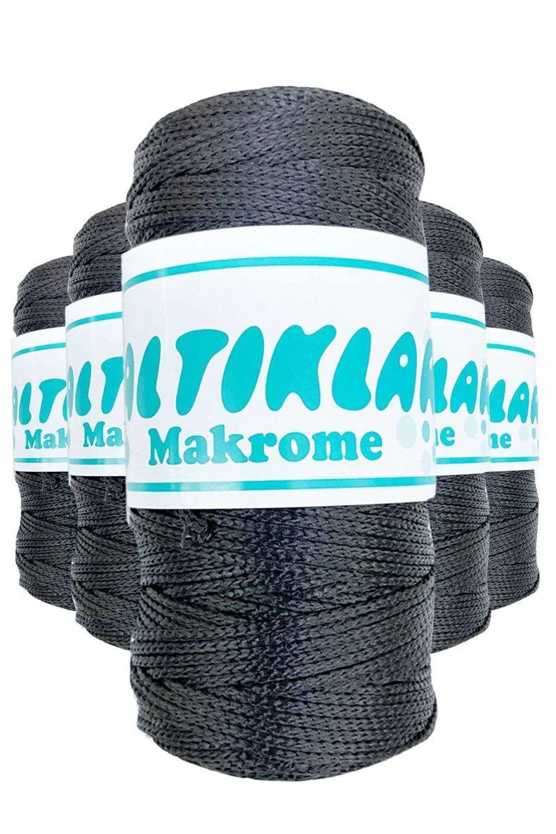 Polyester Makrome İpi 68 Füme Gri – 5'li Paket, 100gr Çanta ve Aksesuar Örgü İpi Fiyatı, Yorumları ve Özellikleri