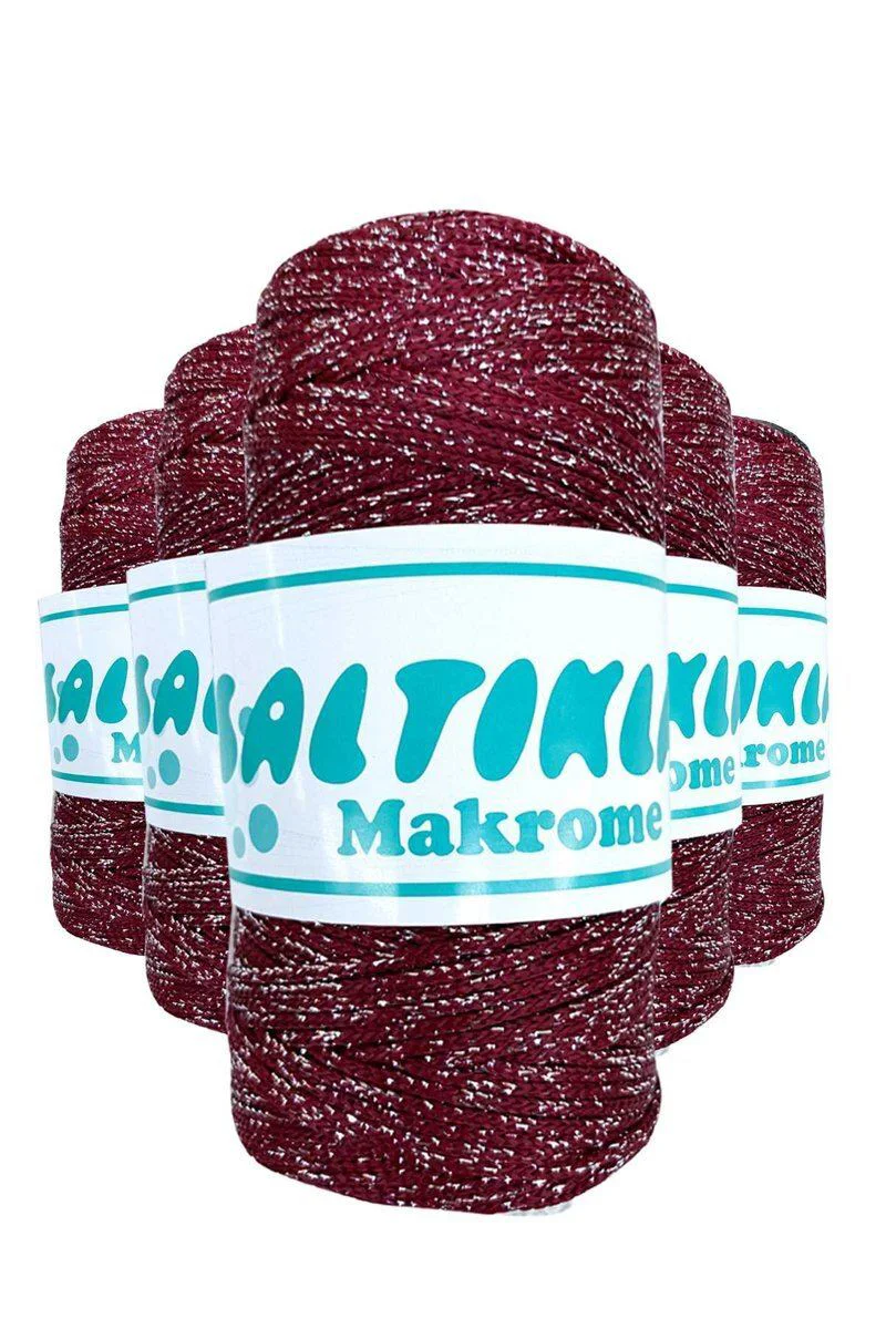 Polyester Simli Makrome İpi SG-1560 – 5'li Paket, 100gr, Örgü İpi Polyester Simli Makrome İpi SG-1560 – 5'li Paket, 100gr, Örgü İpi