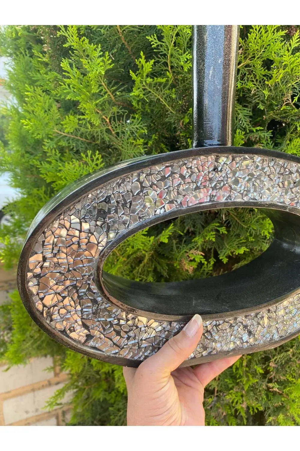 Polyester Taşlı Dekoratif Vazo