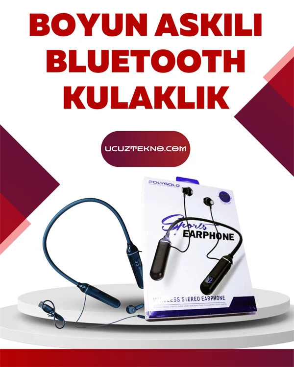 Polygold PG-100 Bluetooth Kulaklık – Ergonomik Boyun Bantlı Tasarım, Net Ses ve Konfor Polygold PG-100 Bluetooth Kulaklık – Ergonomik Boyun Bantlı Tasarım, Net Ses ve Konfor