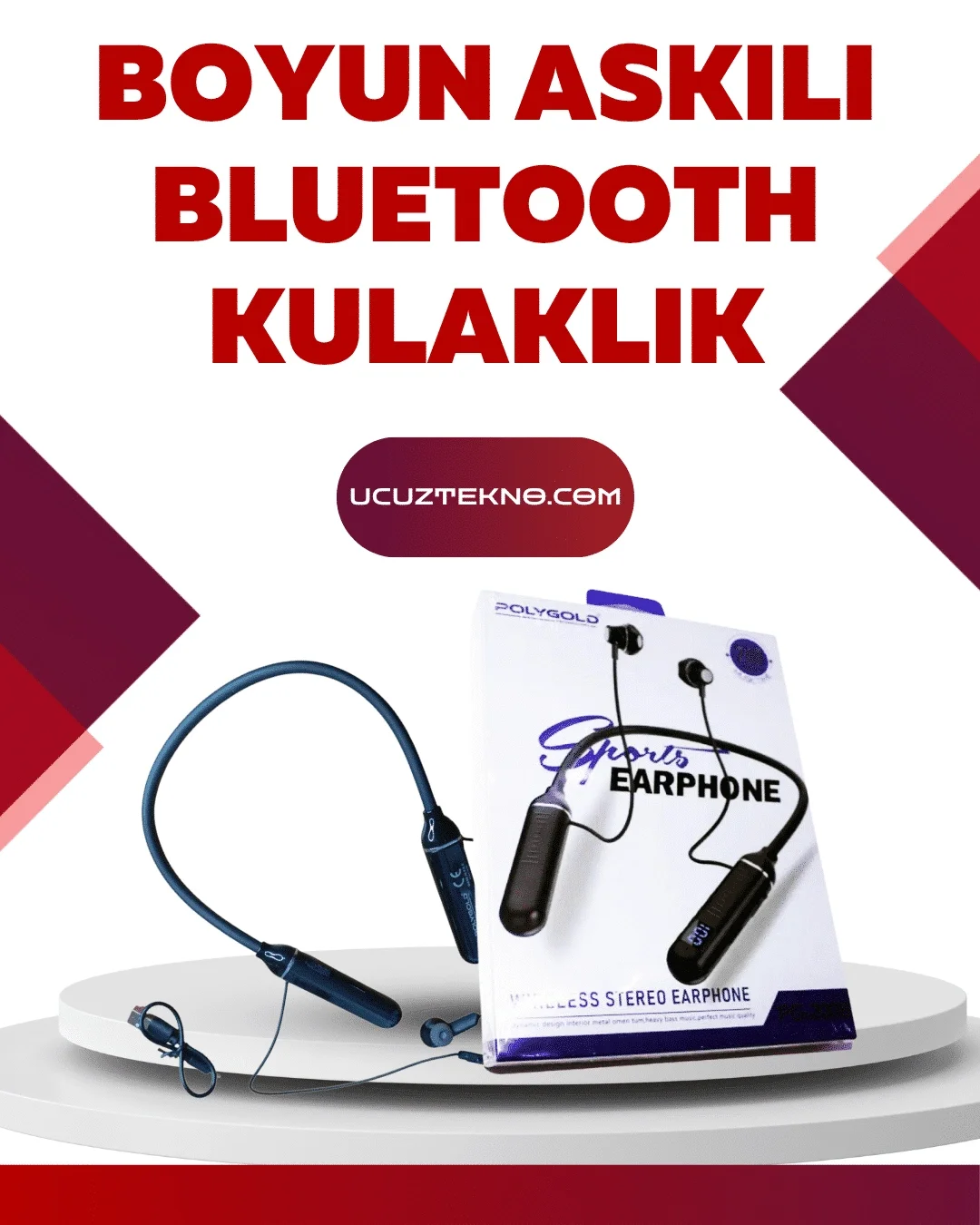 Polygold PG-100 Bluetooth Kulaklık – Ergonomik Boyun Bantlı Tasarım, Net Ses ve Konfor Polygold PG-100 Bluetooth Kulaklık – Ergonomik Boyun Bantlı Tasarım, Net Ses ve Konfor