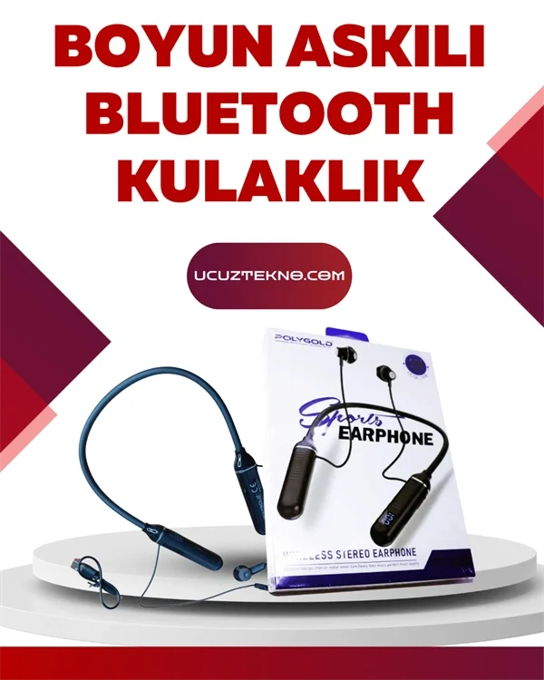 Polygold PG-100 Bluetooth Kulaklık – Ergonomik Boyun Bantlı Tasarım, Net Ses ve Konfor Fiyatı, Yorumları ve Özellikleri