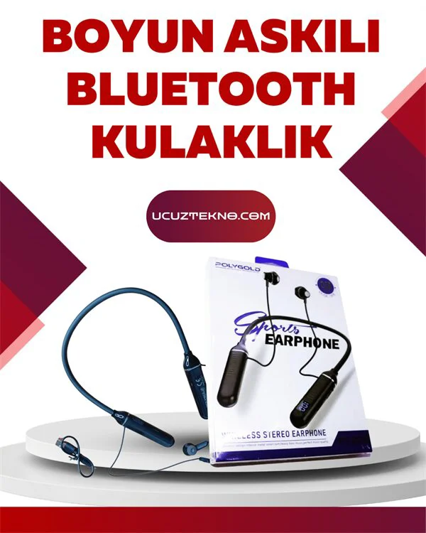 Polygold PG-100 Boyun Bantlı Bluetooth Kulaklık - Ergonomik Tasarım ve Net Ses Deneyimi