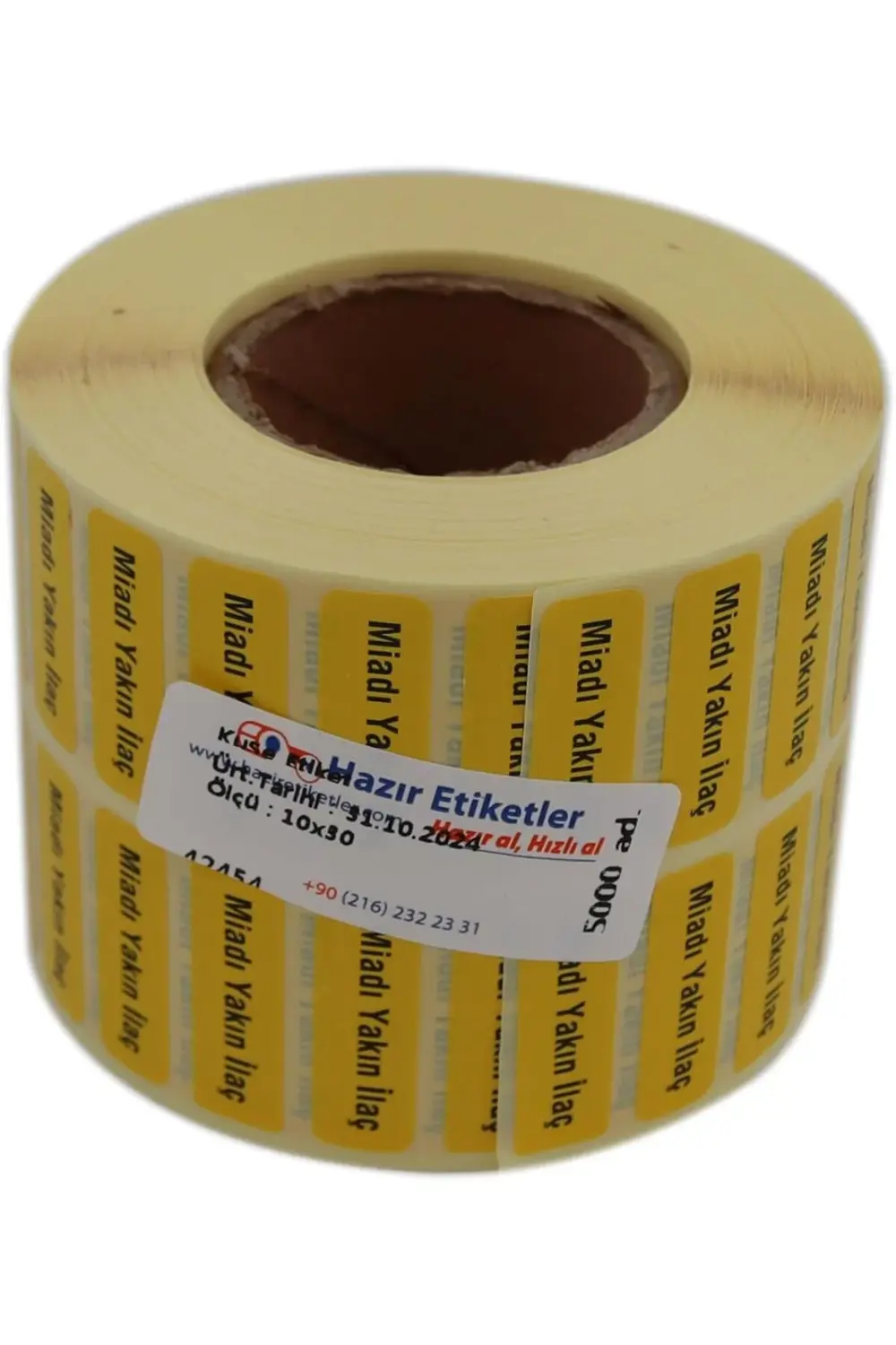 polylight Miladı Yakın İlaç Etiketi 30mm X 10mm 5000 Adet Kuşe Ru