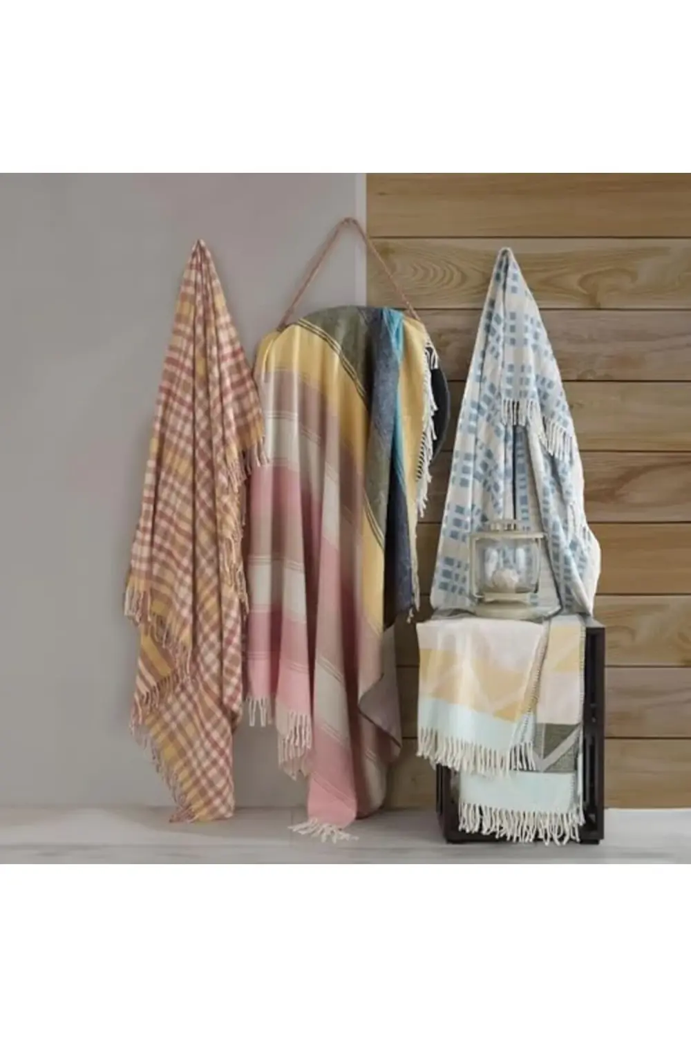 polysight | | Akrilik Skoç TV Örtüsü 130 x 170 cm Hardal Sarısı t