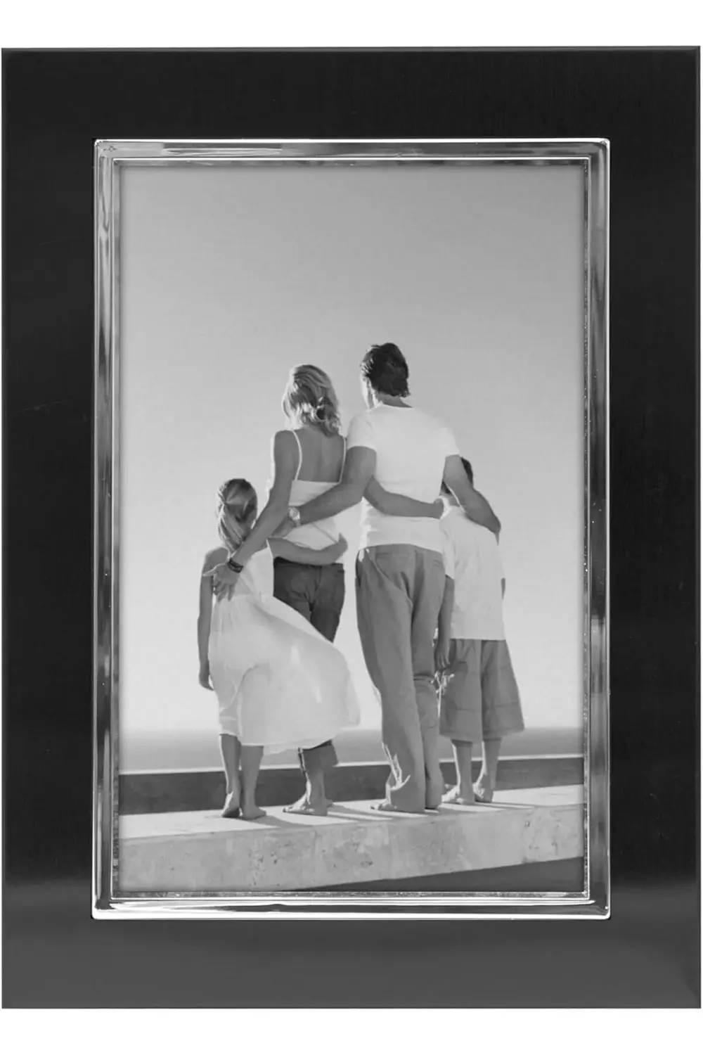 polysight International Uptown Siyah Gümüş Moda Metal Çerçeve, 4x