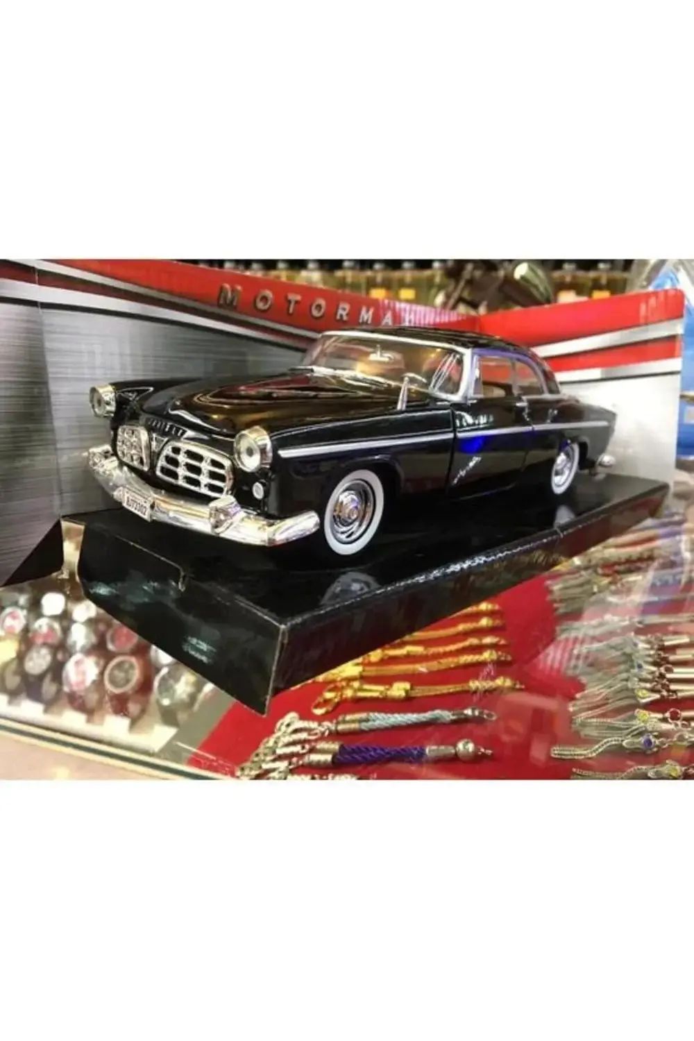 polysurge 1955 Chrysler C300 1:24 Model Araba Siyah Çocuklar ve Y