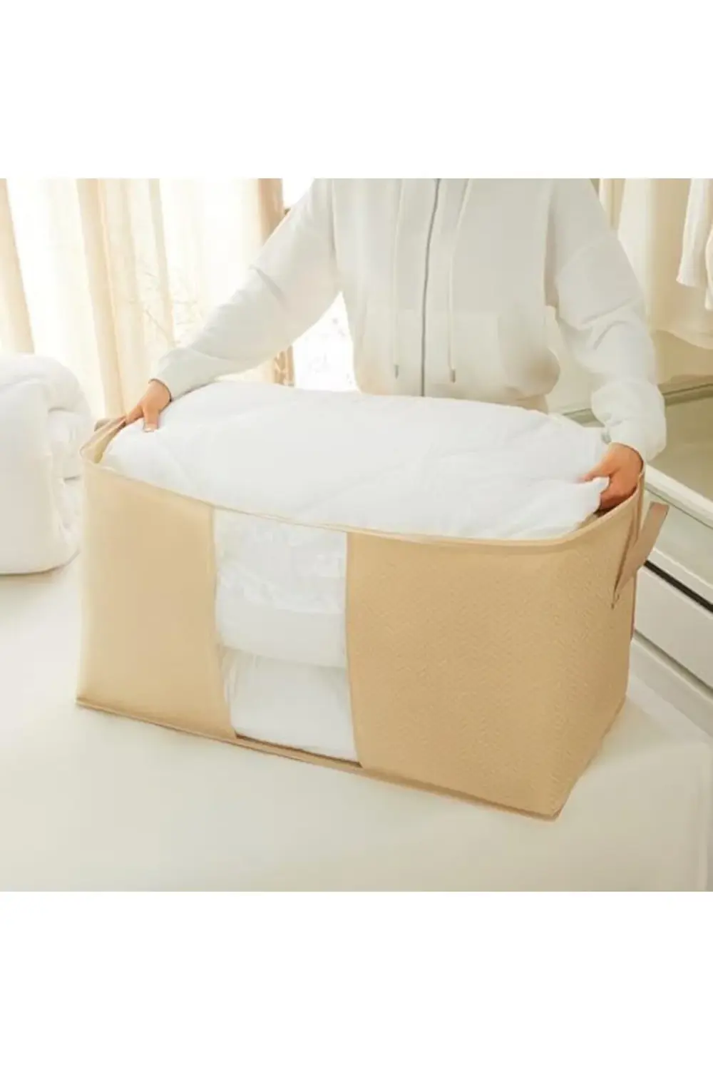 polysurge 2'li Boy Pvc Pencereli Bej Hurç Set 75 x 40 x 40 cm pol