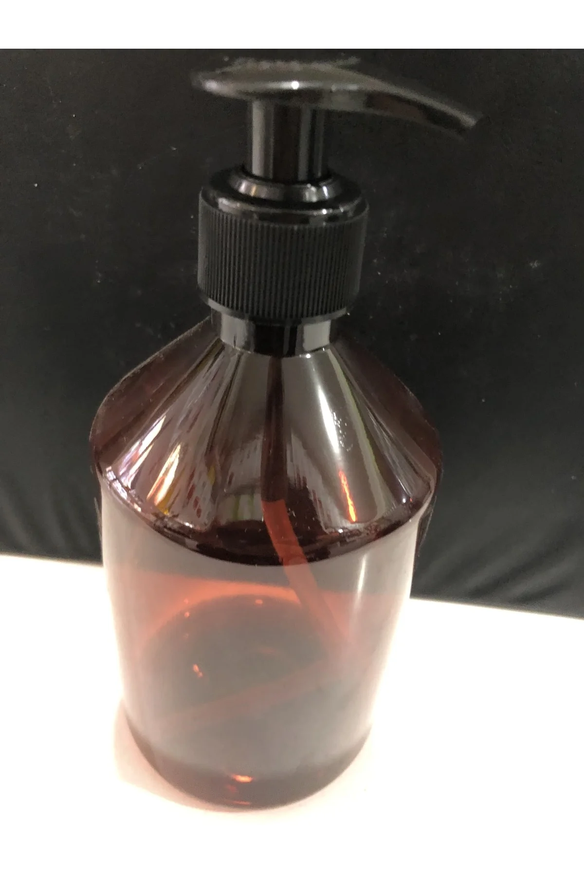 Pompalı 500 Cc Amber Renk Plastik Boş Şişe 2 Adet
