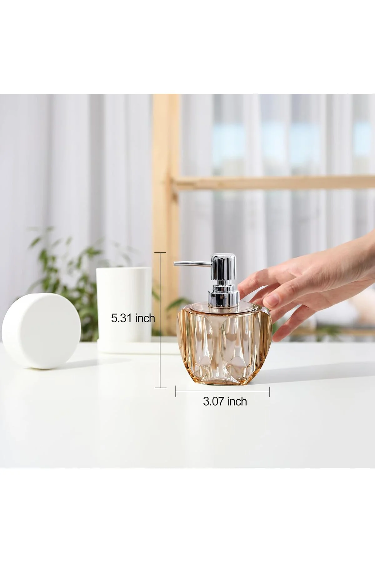 Pompalı Küçük Sabunluk, Mutfak ve Banyo için Şeffaf Sıvı Sabunluk
