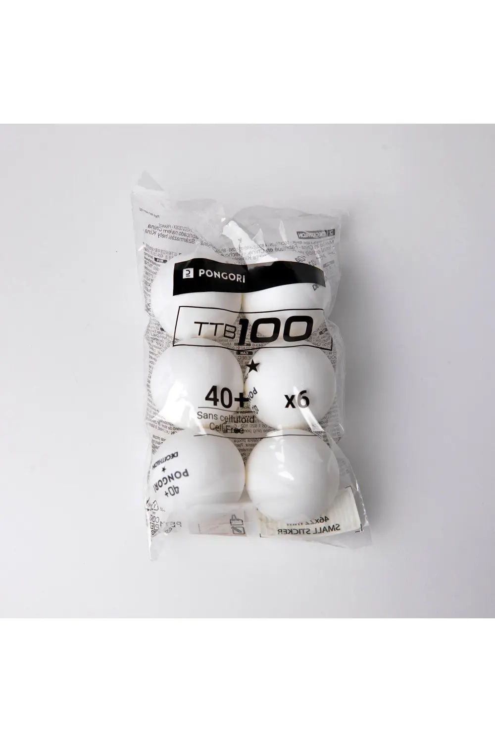 Pongori Masa Tenisi Topu - 6 Adet - Beyaz - TTB 100