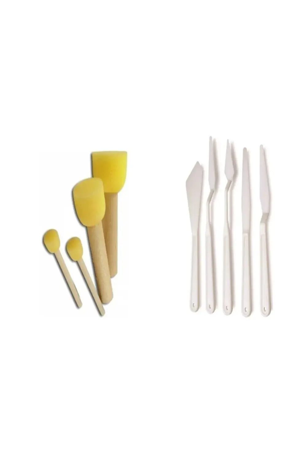 Ponpon Fırça Ve Spatula 2'li Set