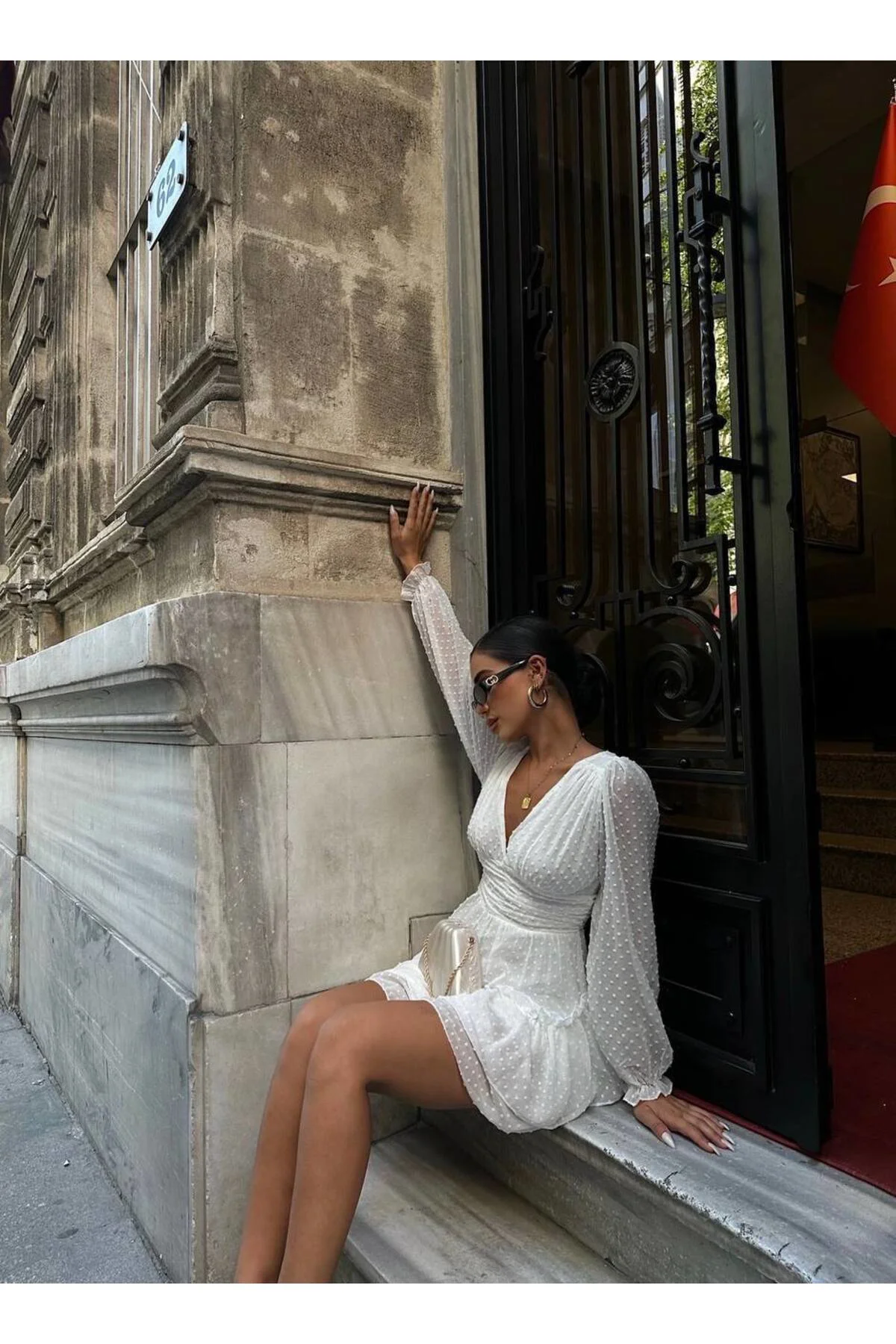 Ponpon Tül Detaylı Elbise