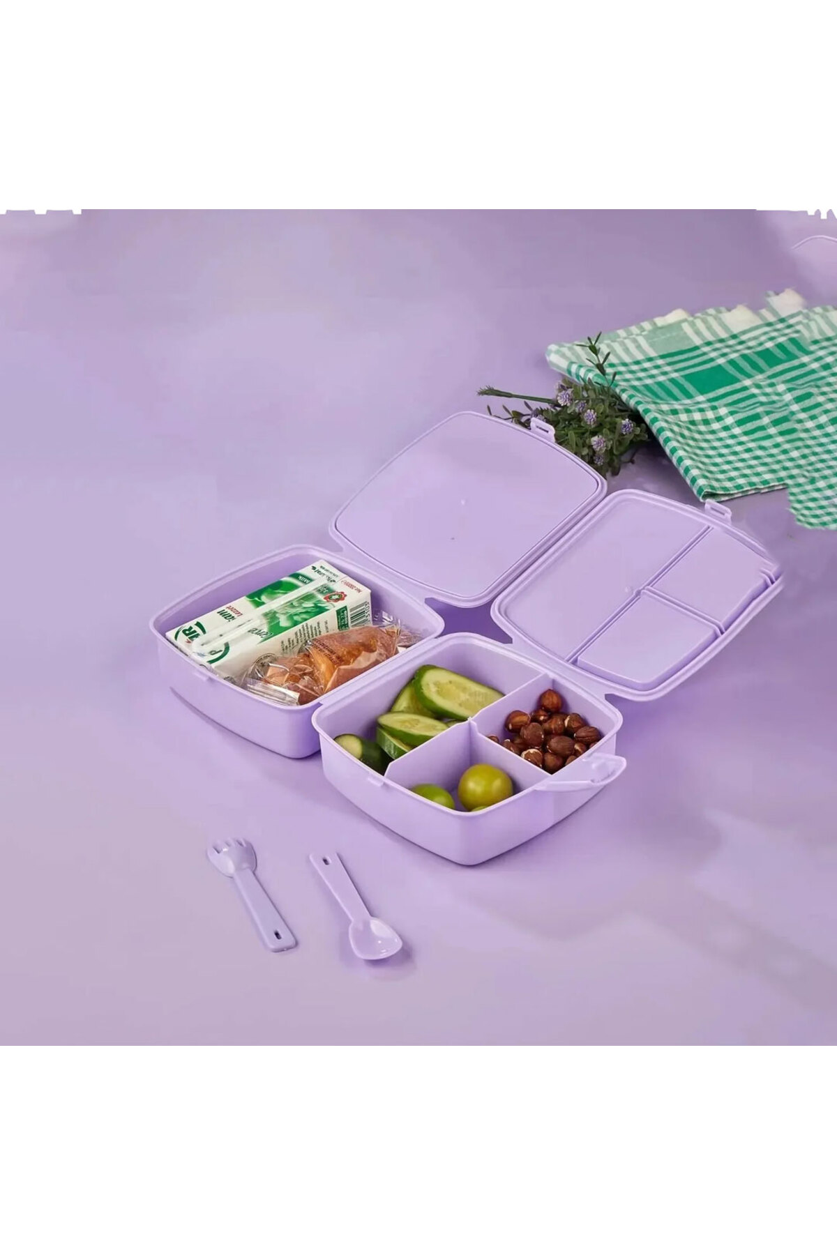 Oyuncak Store Pony Çocuk Beslenme Kutusu 4 Bölmeli Çatal Kaşıklı