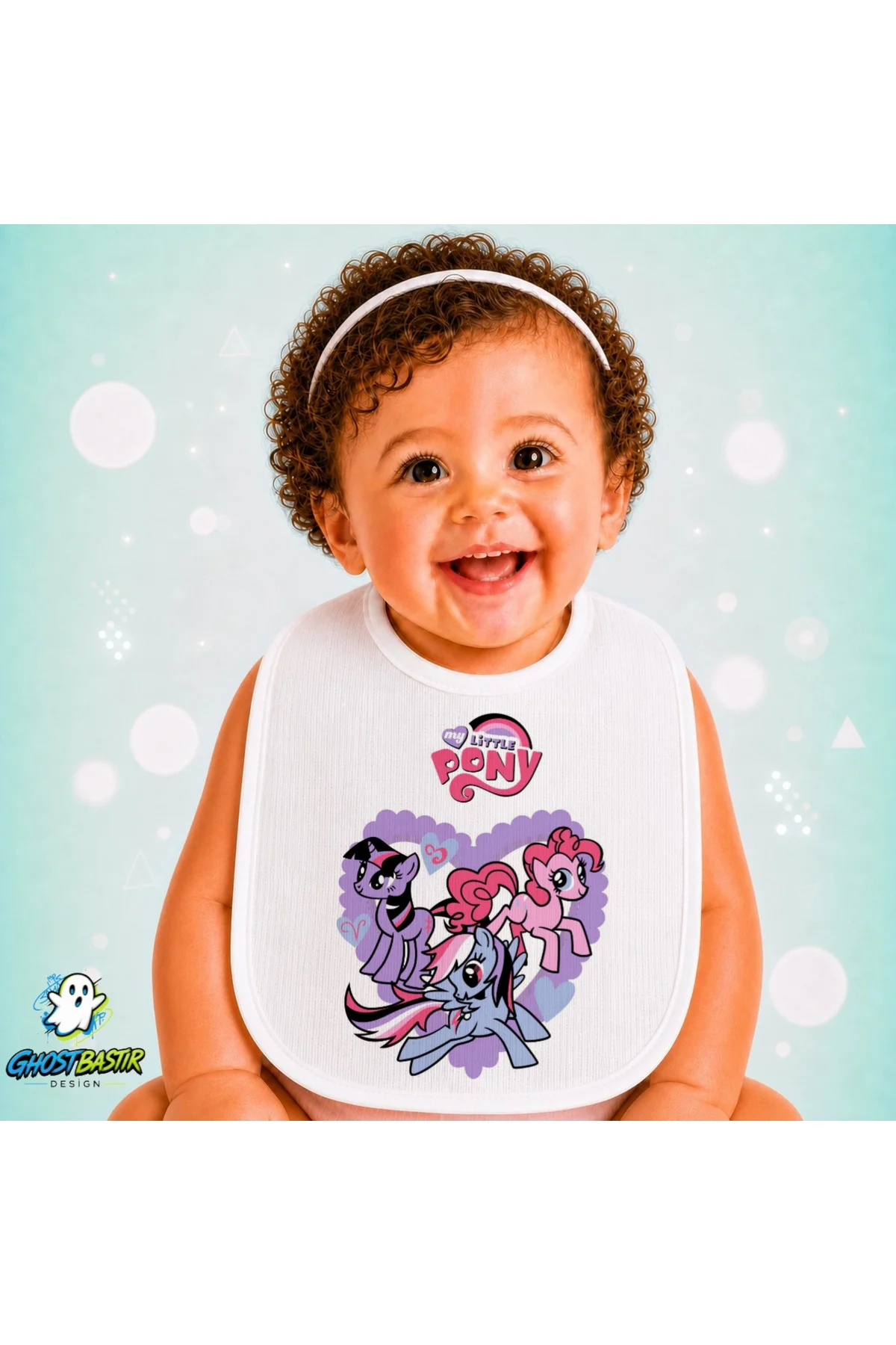 Pony Keten Bebek Mama Önlüğü – Yumuşak, Emici, Yıkanabilir, Özel Tasarım P162