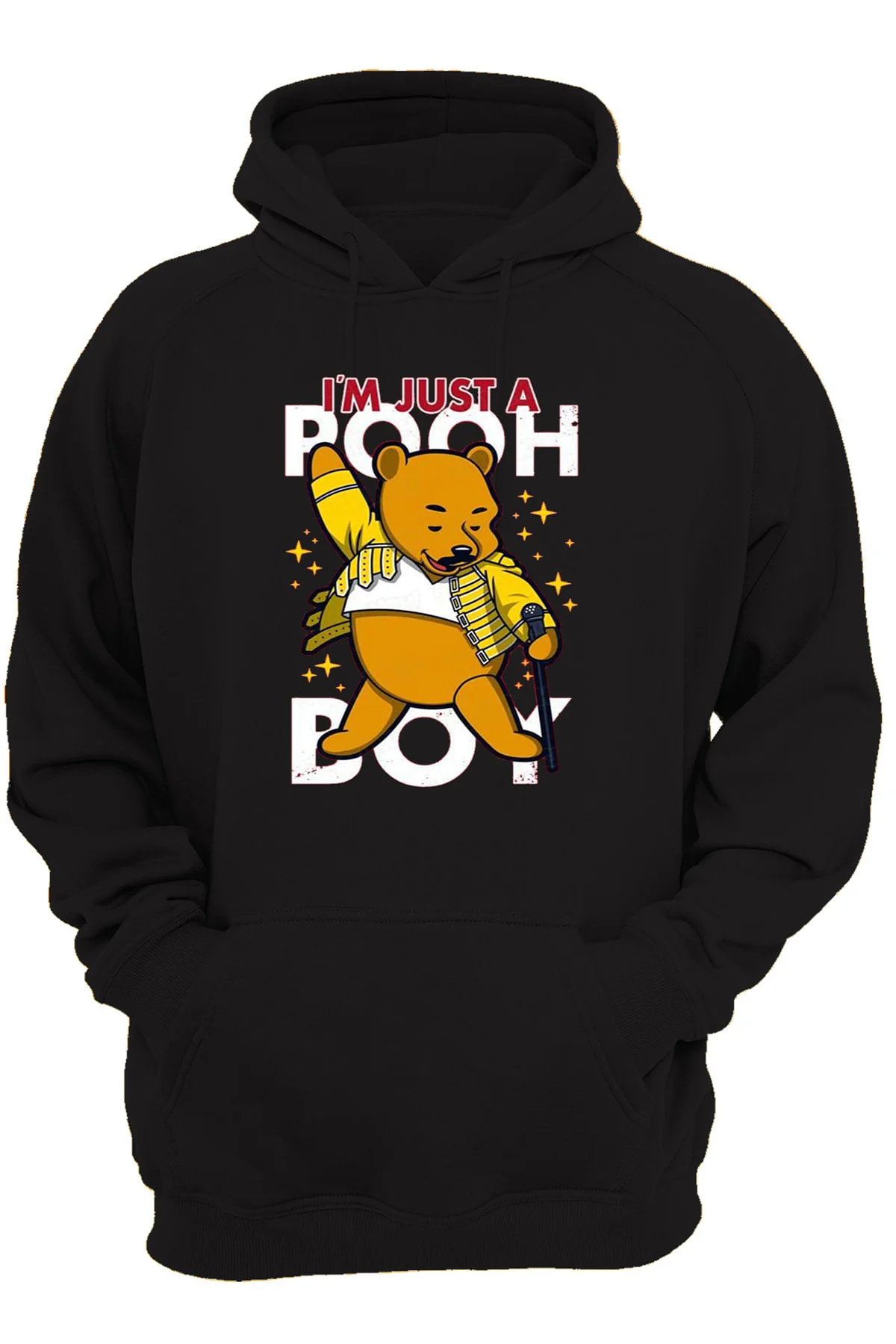 Pooh Ön Baskılı, %100 Pamuk, 3 Ipl. Şardonlu, Içi Polar, Çok Kalın Hoodie
