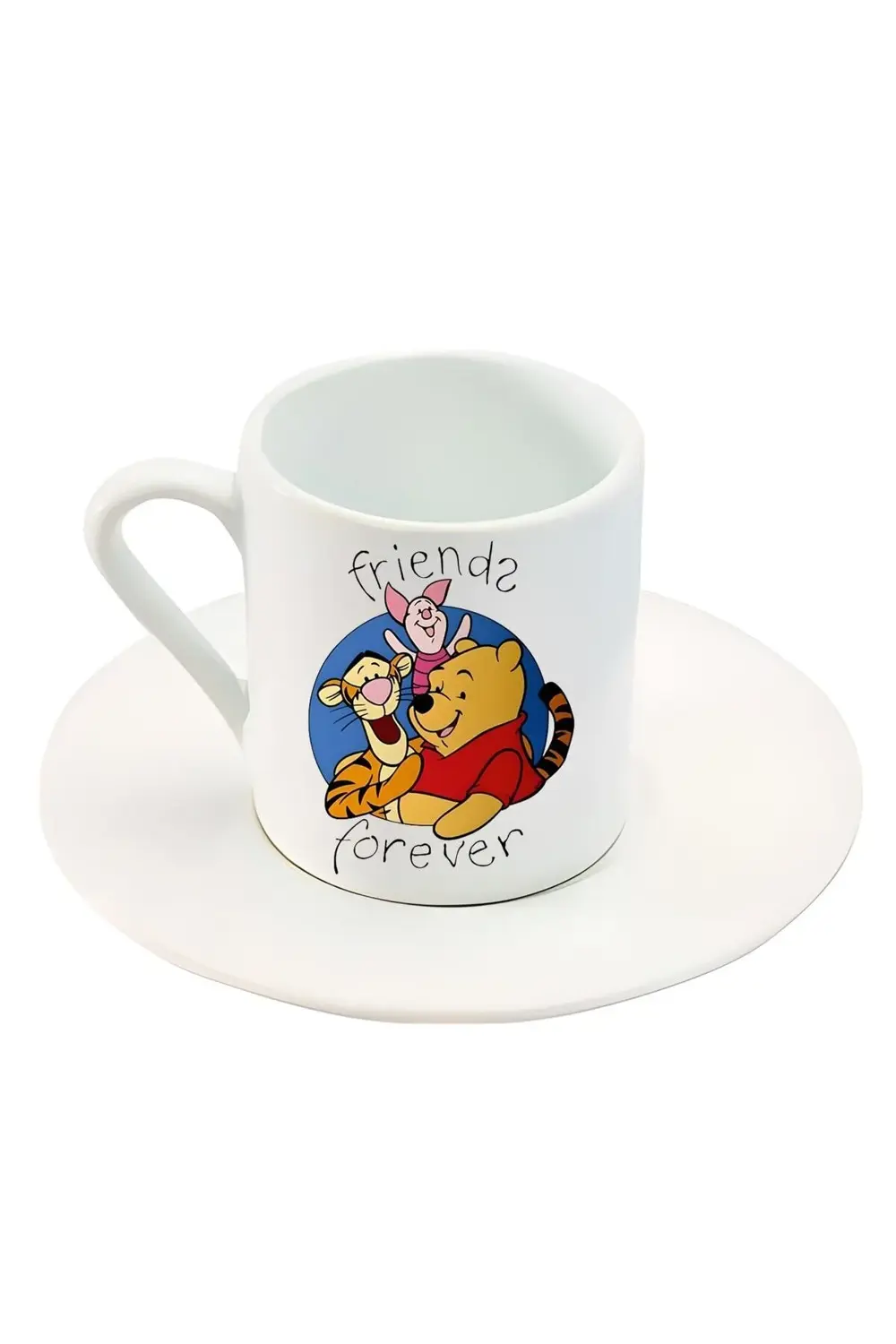 Pooh & Piglet Karakter Friends Forever Yazı Baskılı Türk Kahve Fi