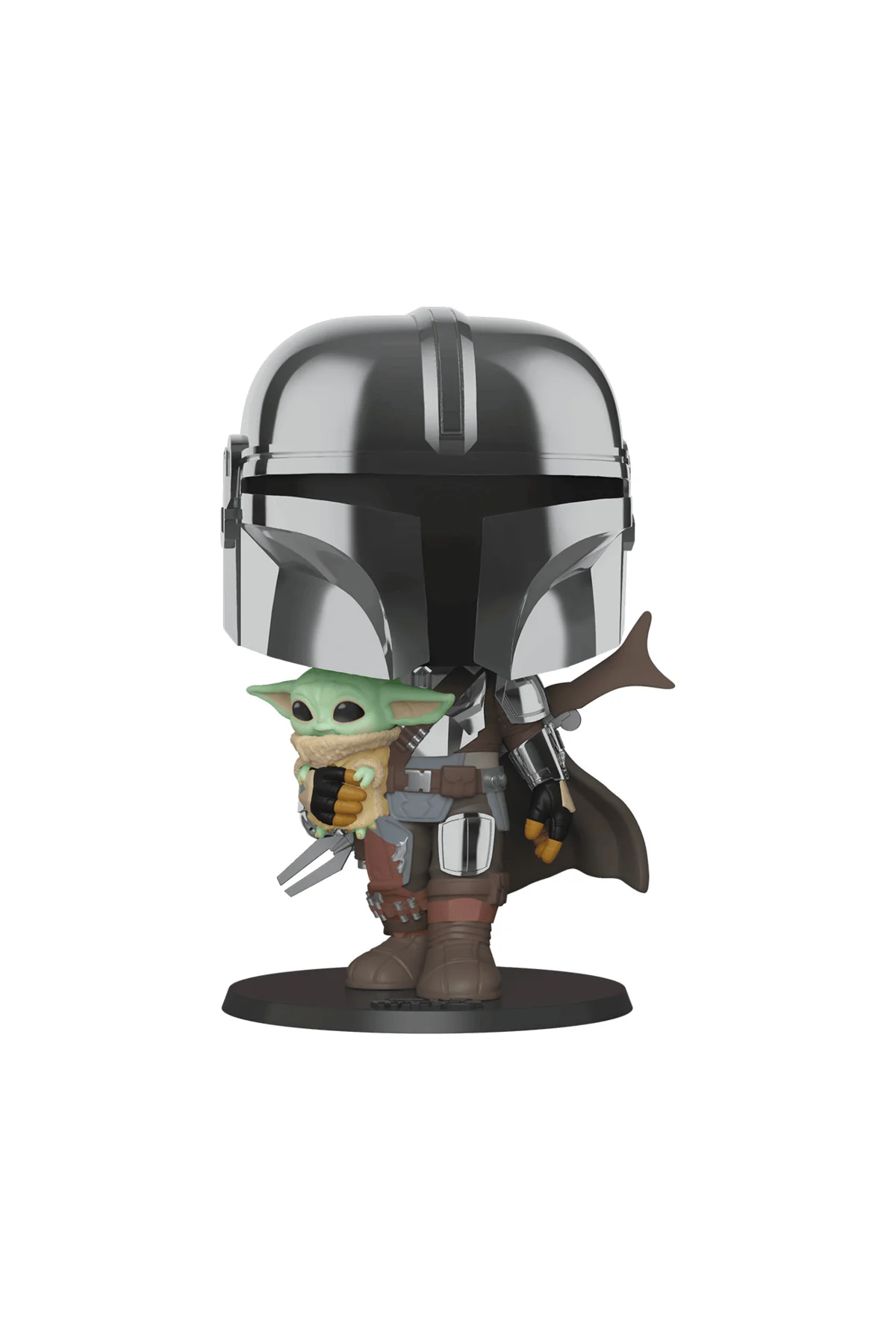 POP! Deluxe Star Wars The Mandalorian 10 Chrome Mandalorian with 