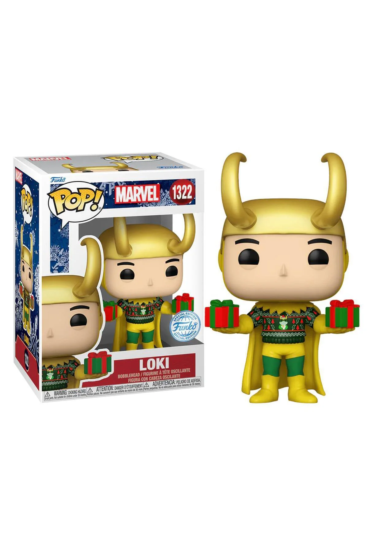 Pop Marvel: Loki With Sweater Metallic Special Edition No:1322 Bo