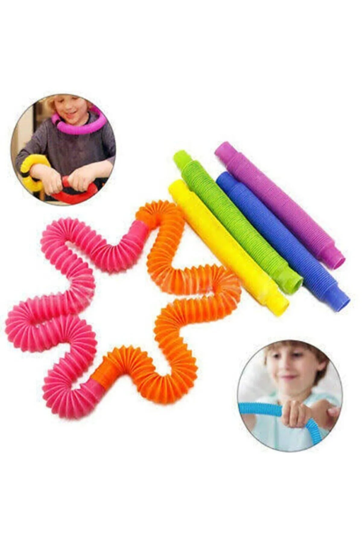 Pop Tubes Anti Stres Duyusal Oyuncak Eğlence Borusu Bubble Fidget 1 Adet