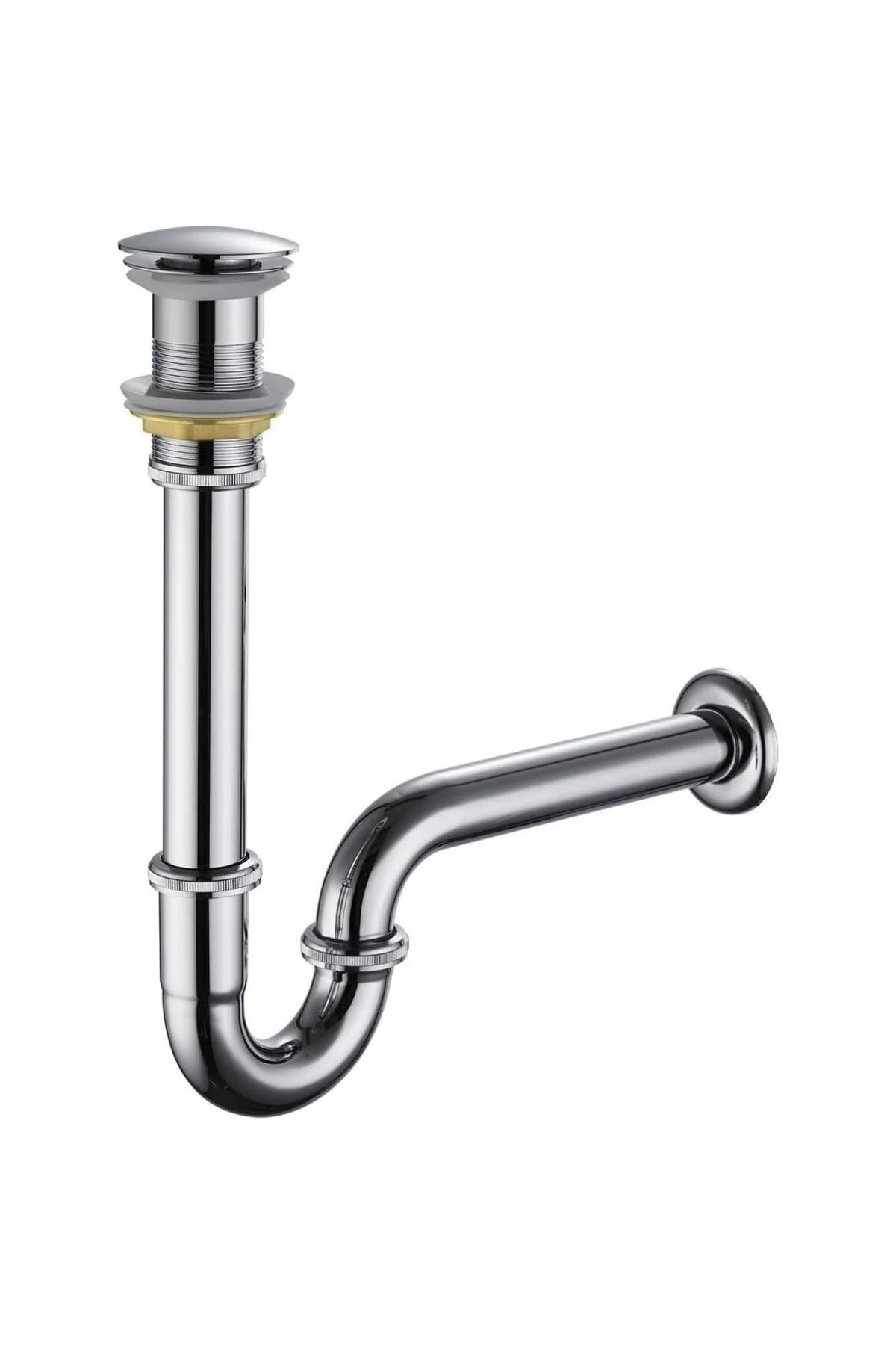 Pop-up Basmalı Paslanmaz Çelik Metal Lavabo Sifonu KSF101